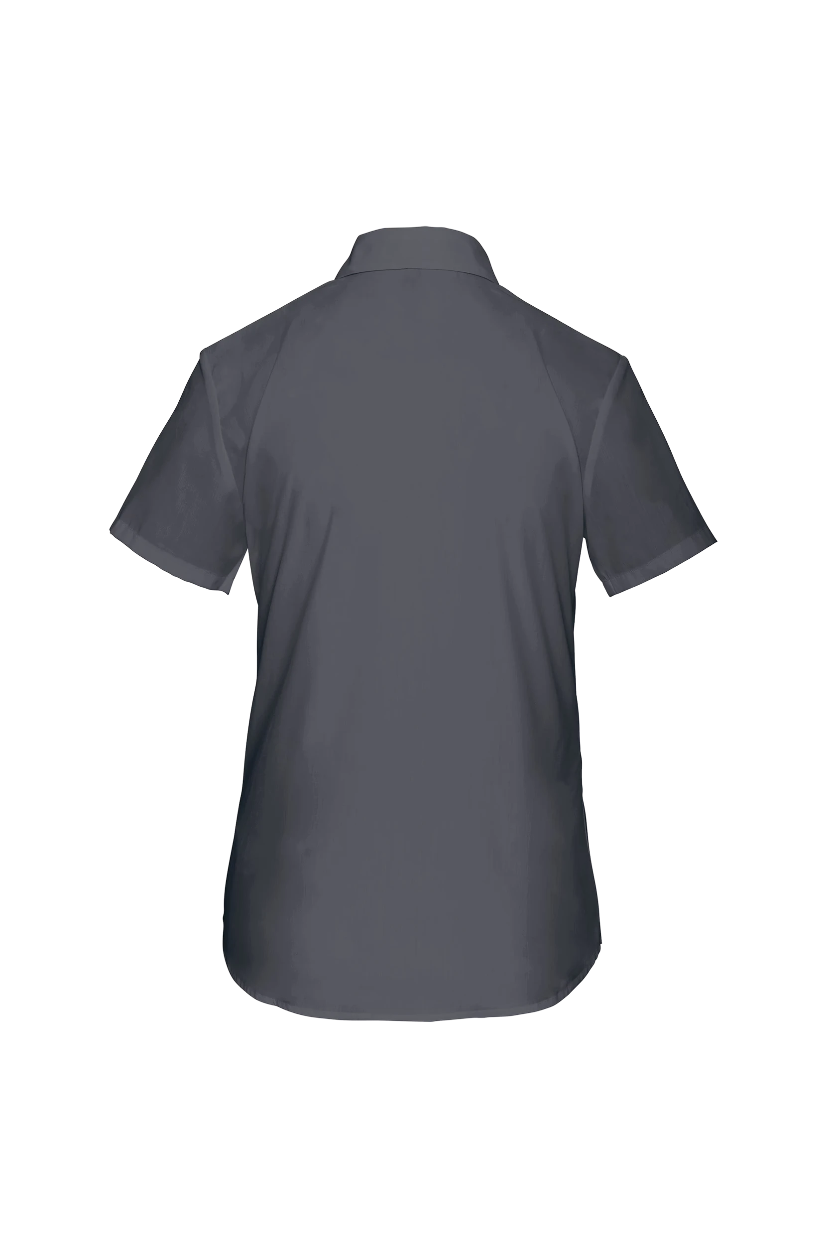 Chemise popeline polycoton manches courtes gris urbain