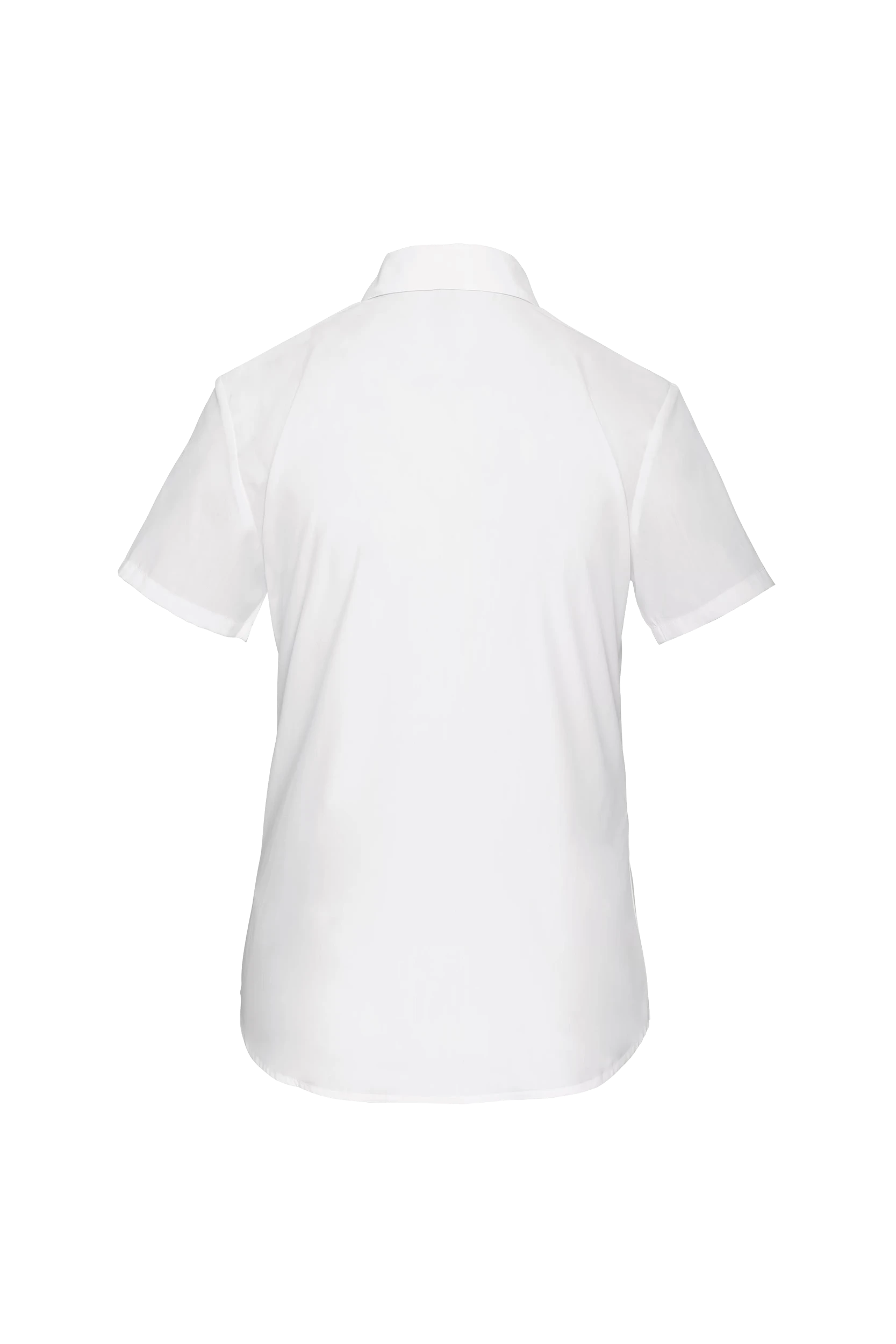 Chemise popeline polycoton manches courtes blanc