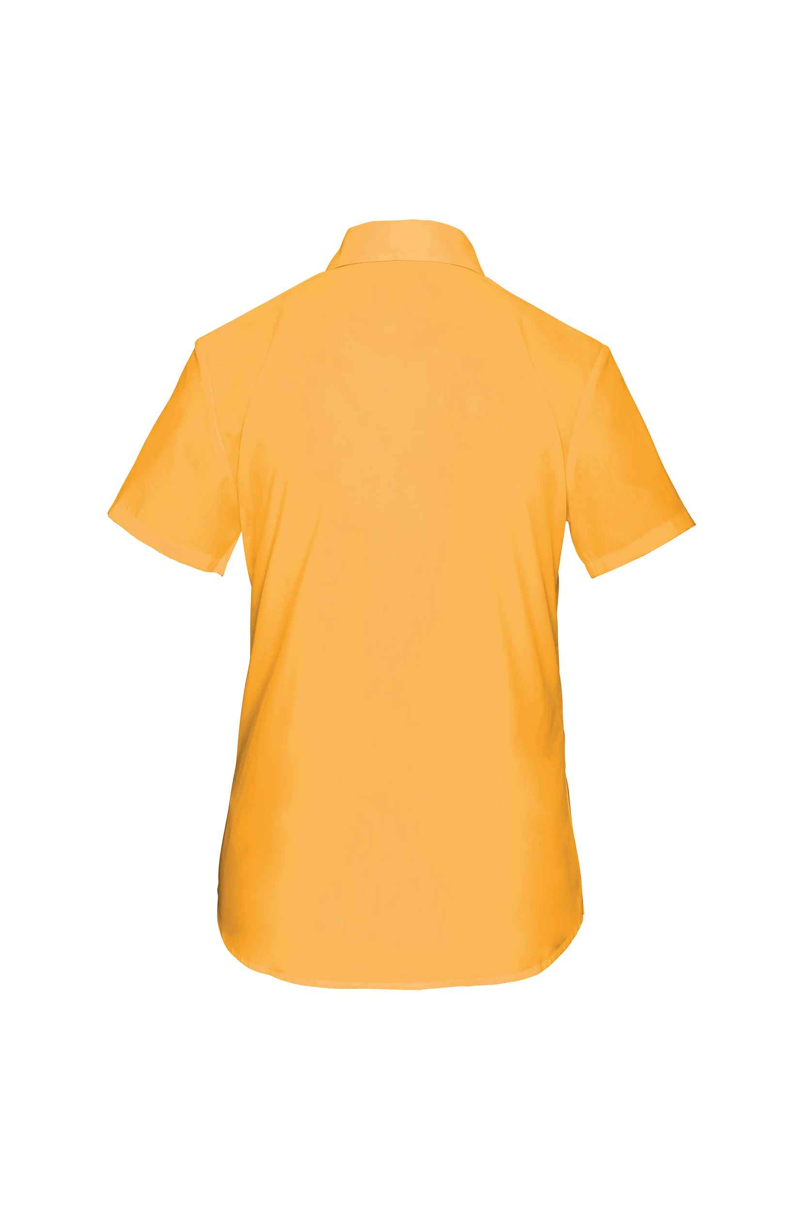 Chemise popeline polycoton manches courtes jaune
