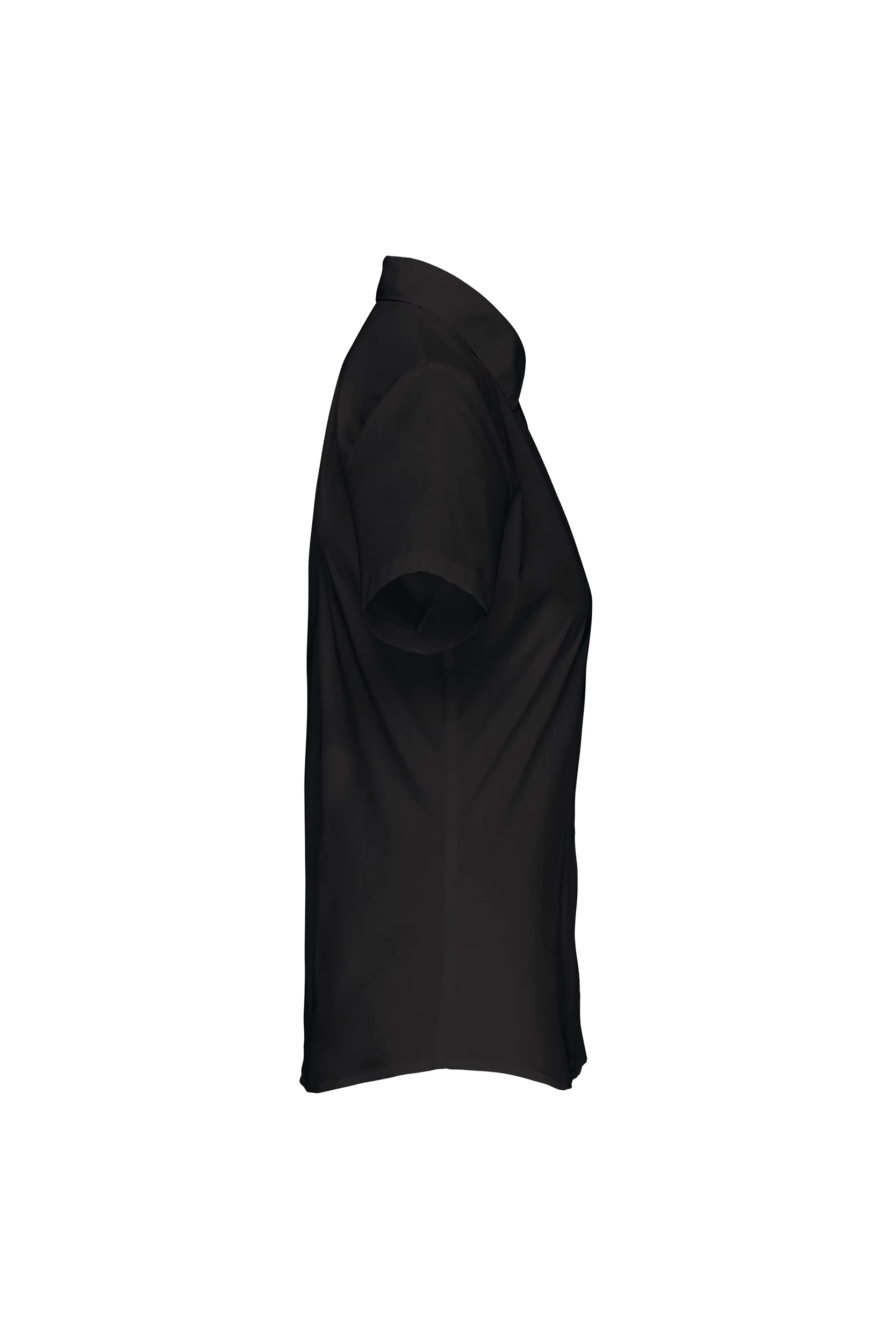 Chemise popeline polycoton manches courtes noir