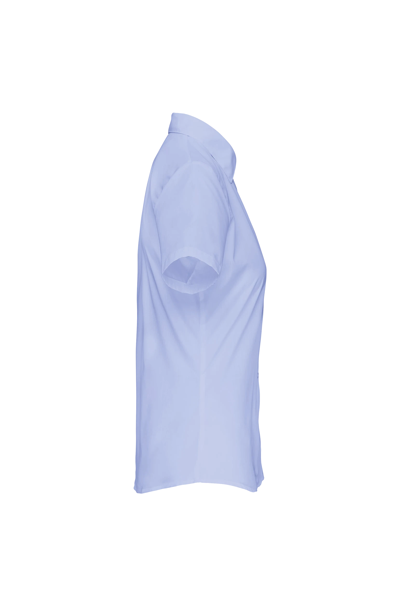 Chemise popeline polycoton manches courtes bleu ciel