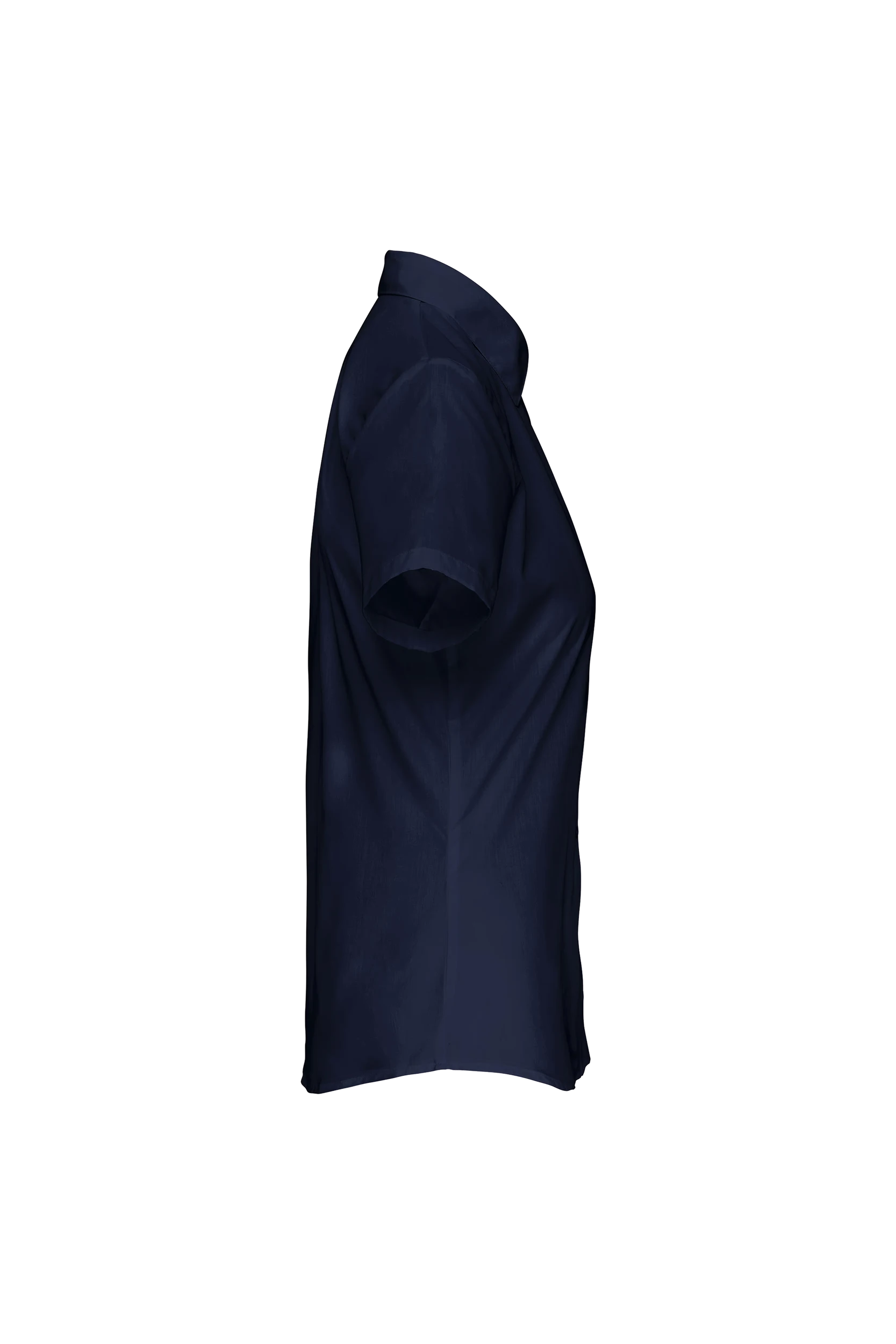 Chemise popeline polycoton manches courtes marine