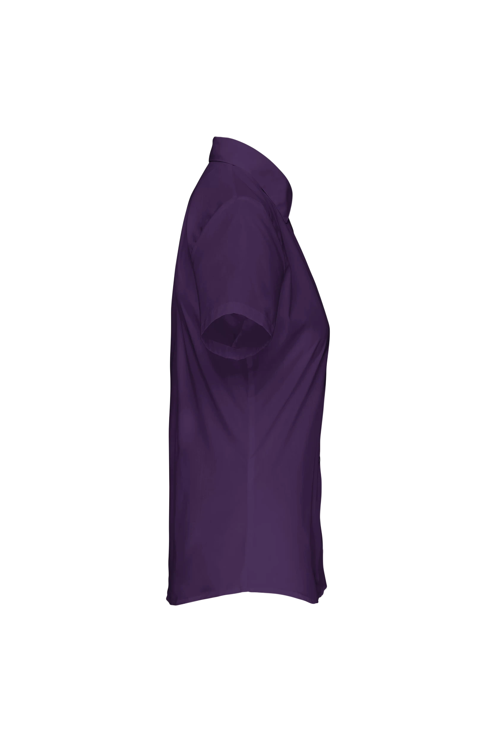 Chemise popeline polycoton manches courtes violet
