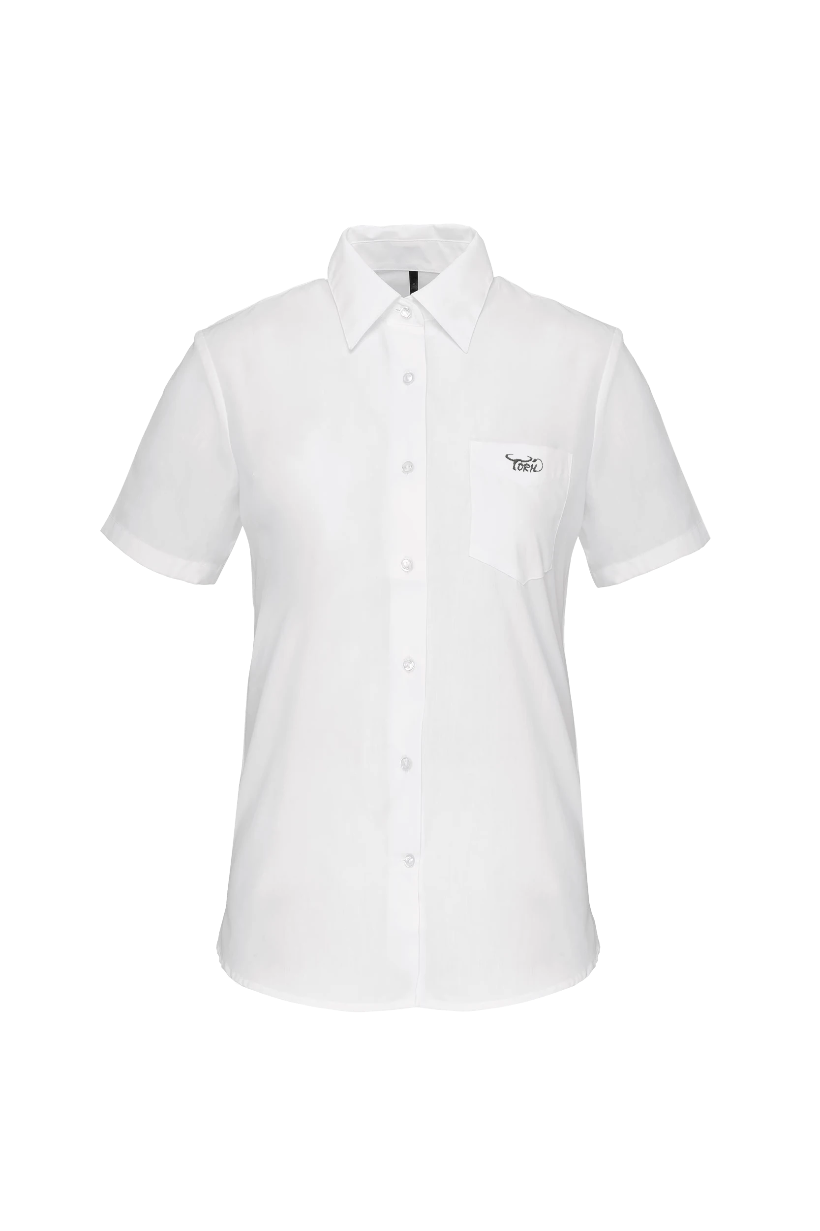 Chemise popeline polycoton manches courtes blanc