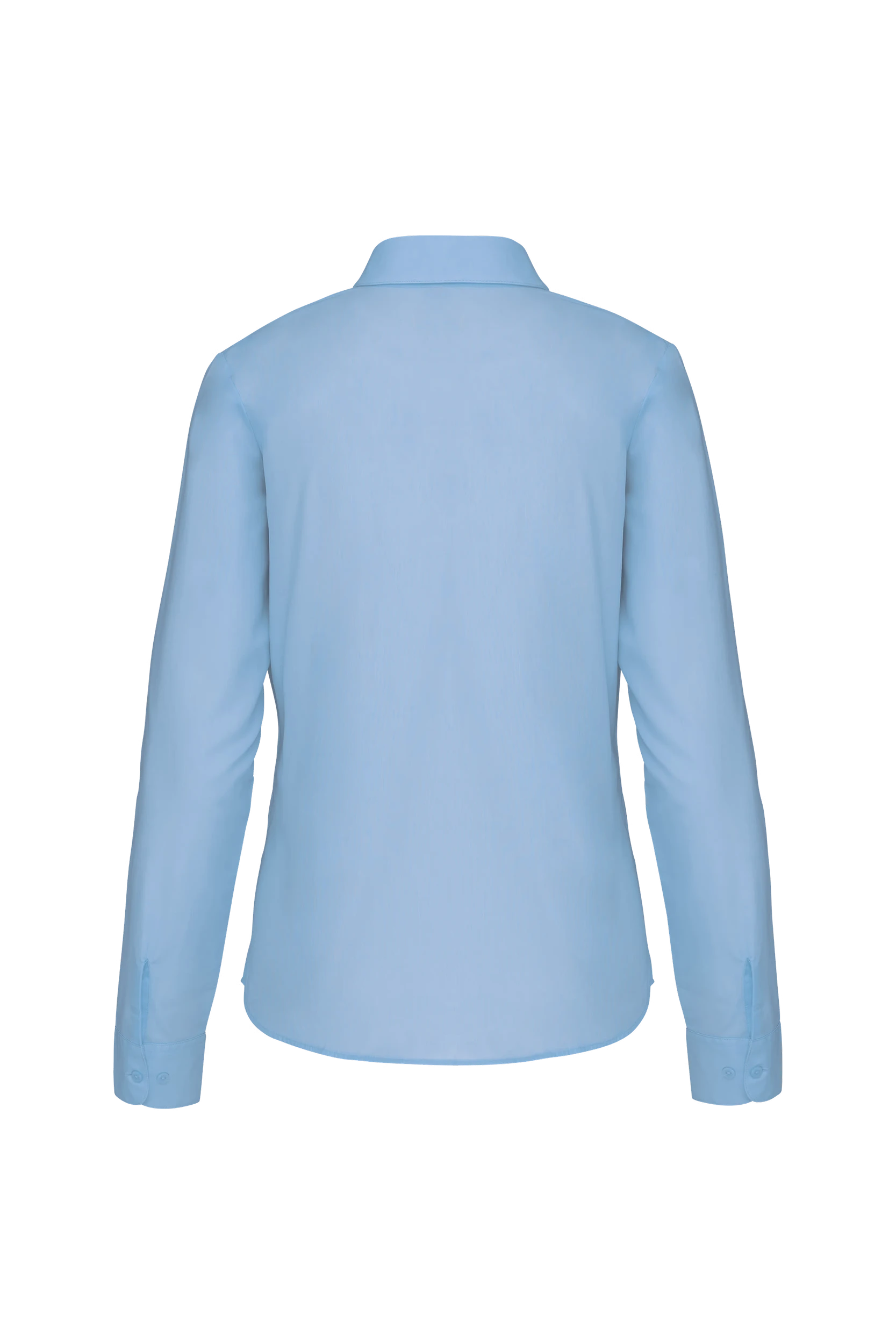 Chemise popeline polycoton bleu ciel