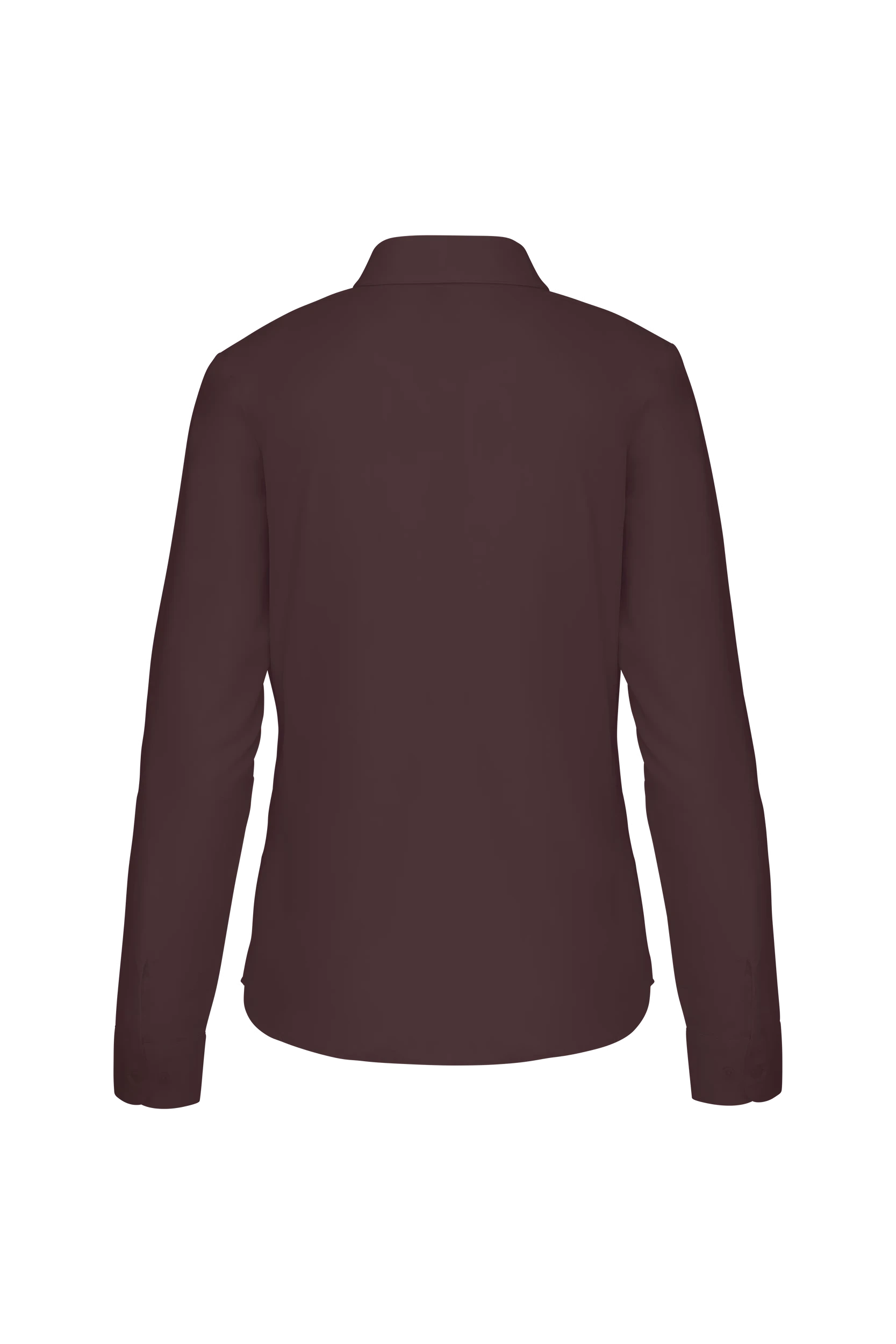 Chemise popeline polycoton marron