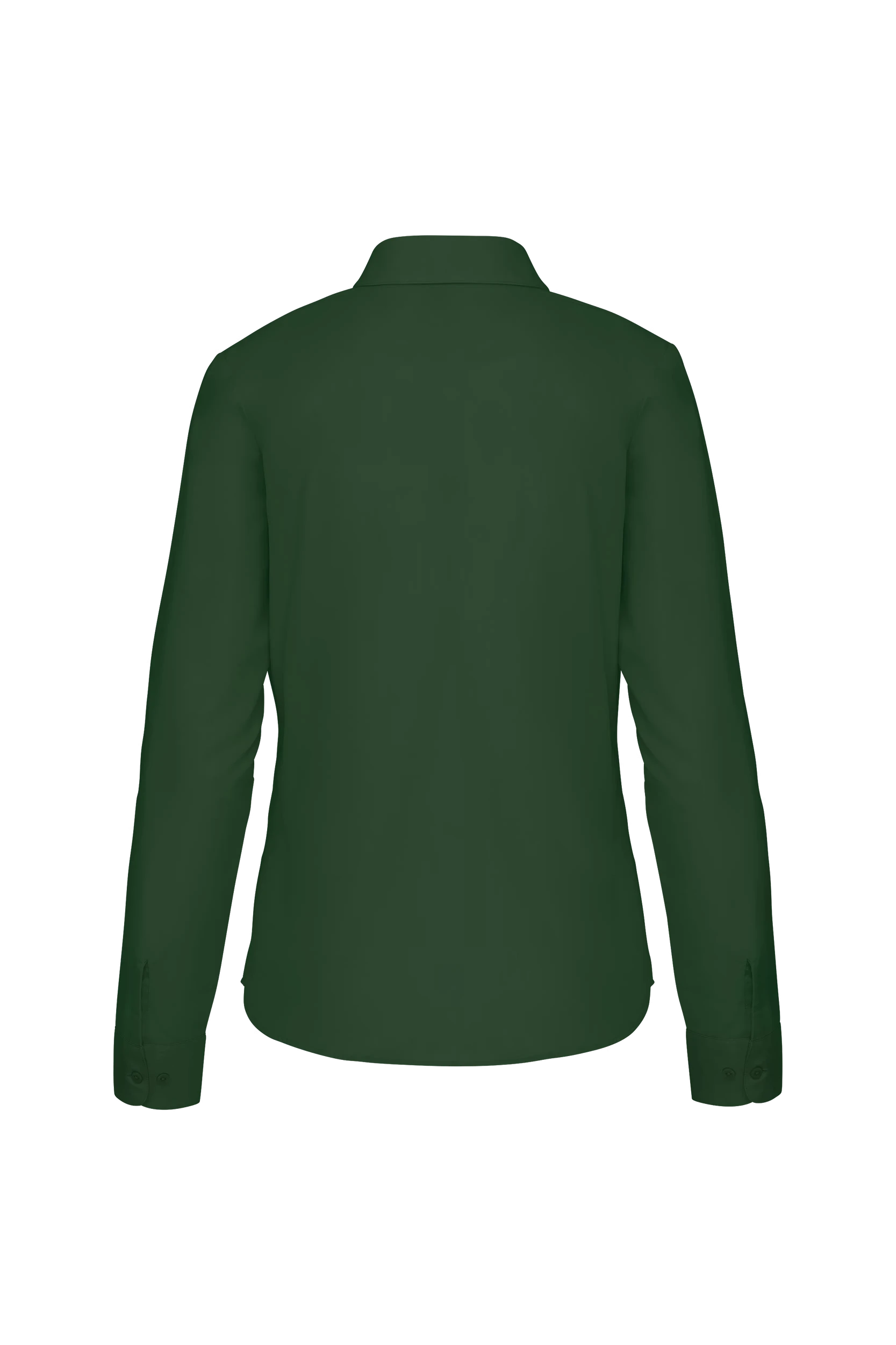 Chemise popeline polycoton vert forêt