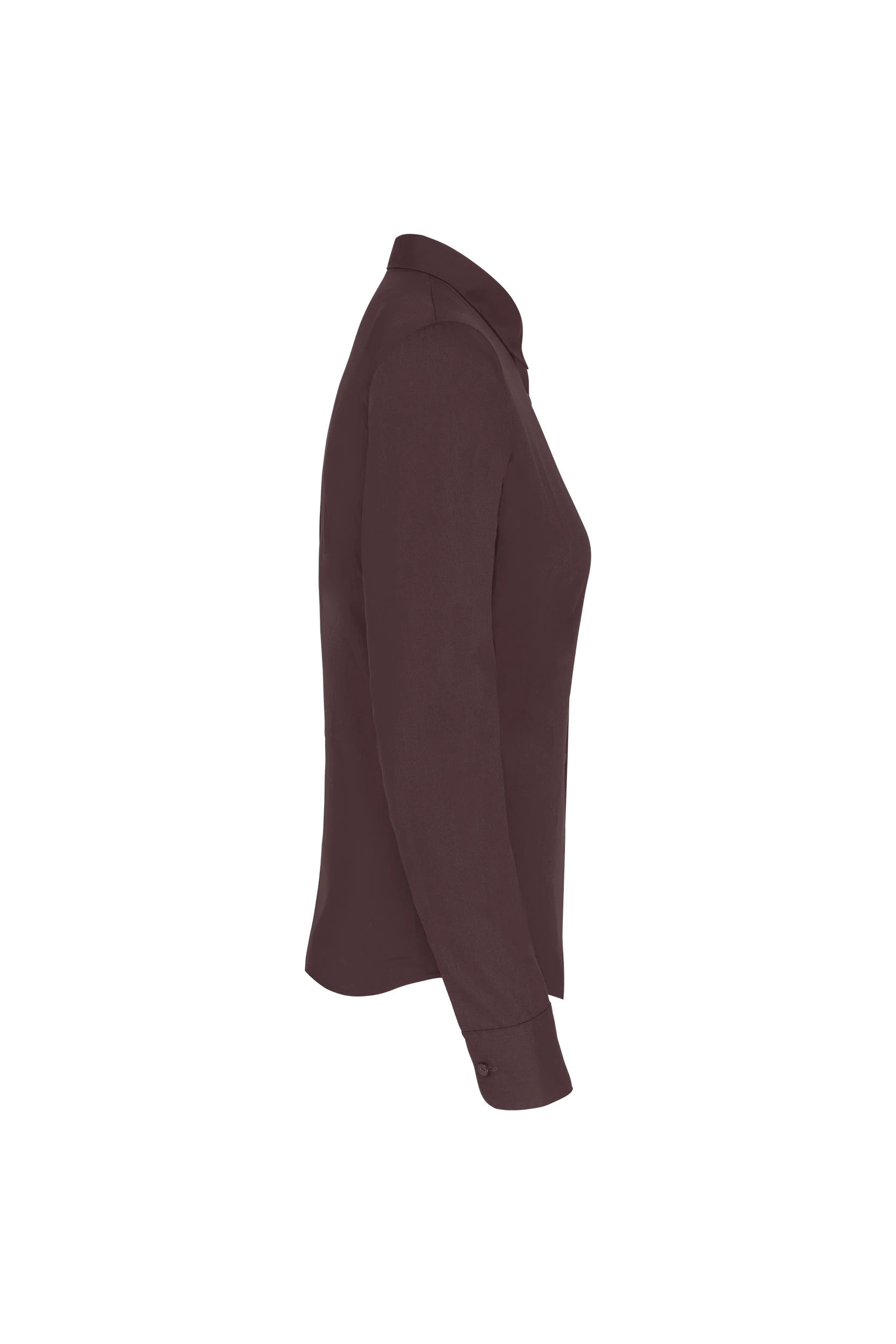 Chemise popeline polycoton marron