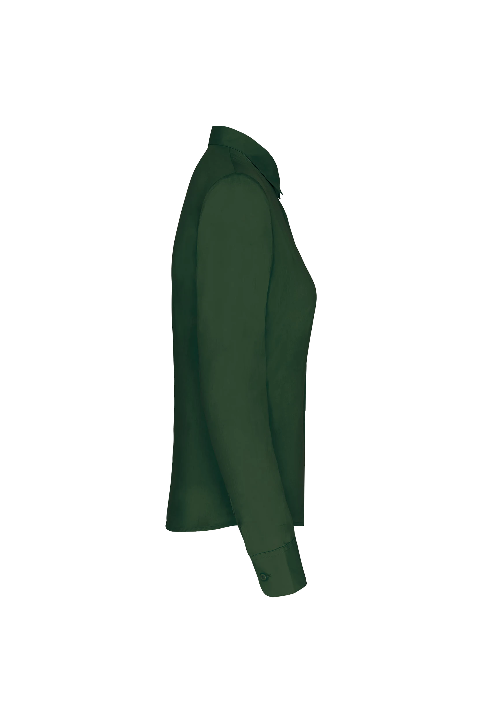 Chemise popeline polycoton vert forêt