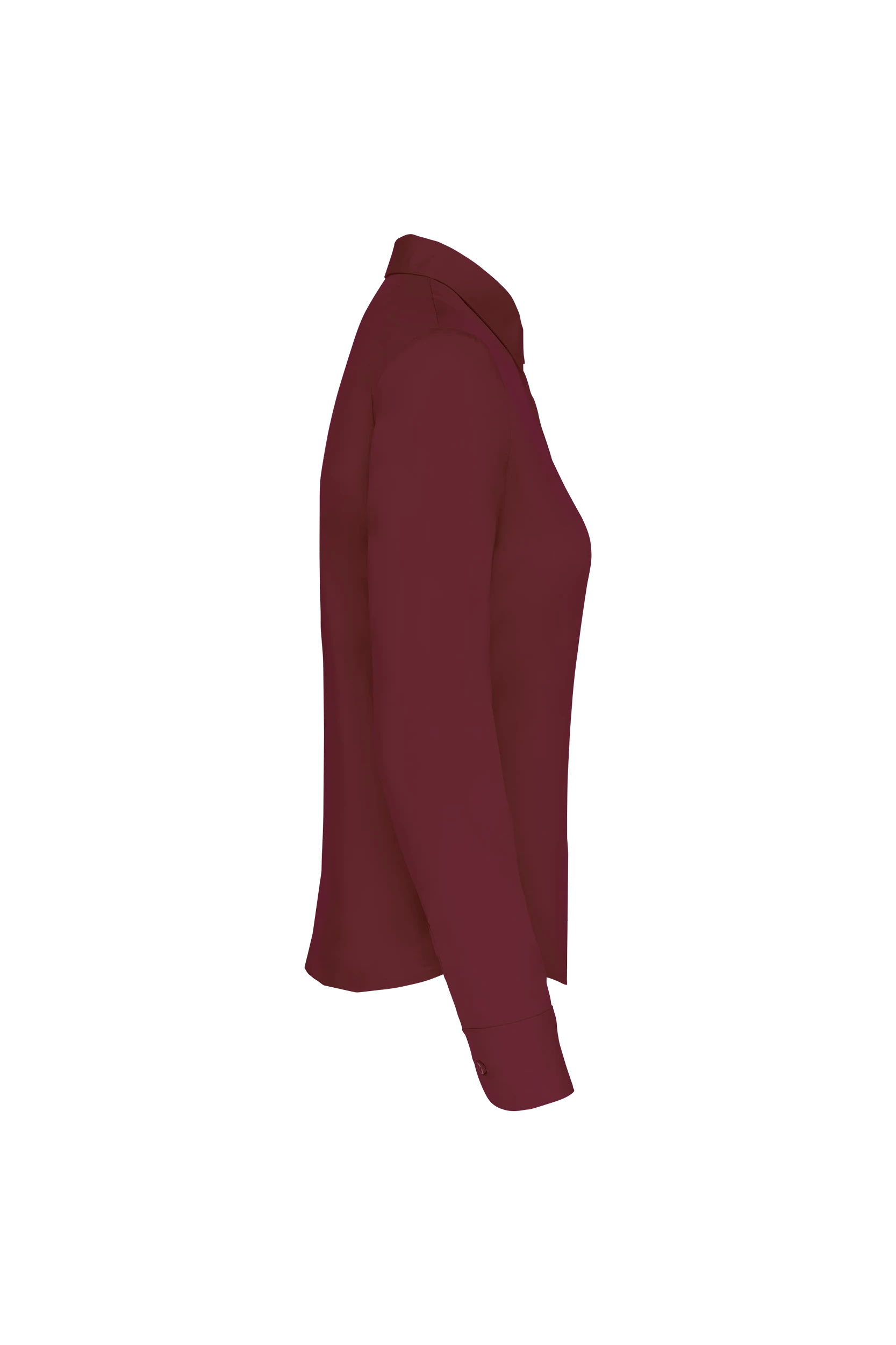 Chemise popeline polycoton bordeaux