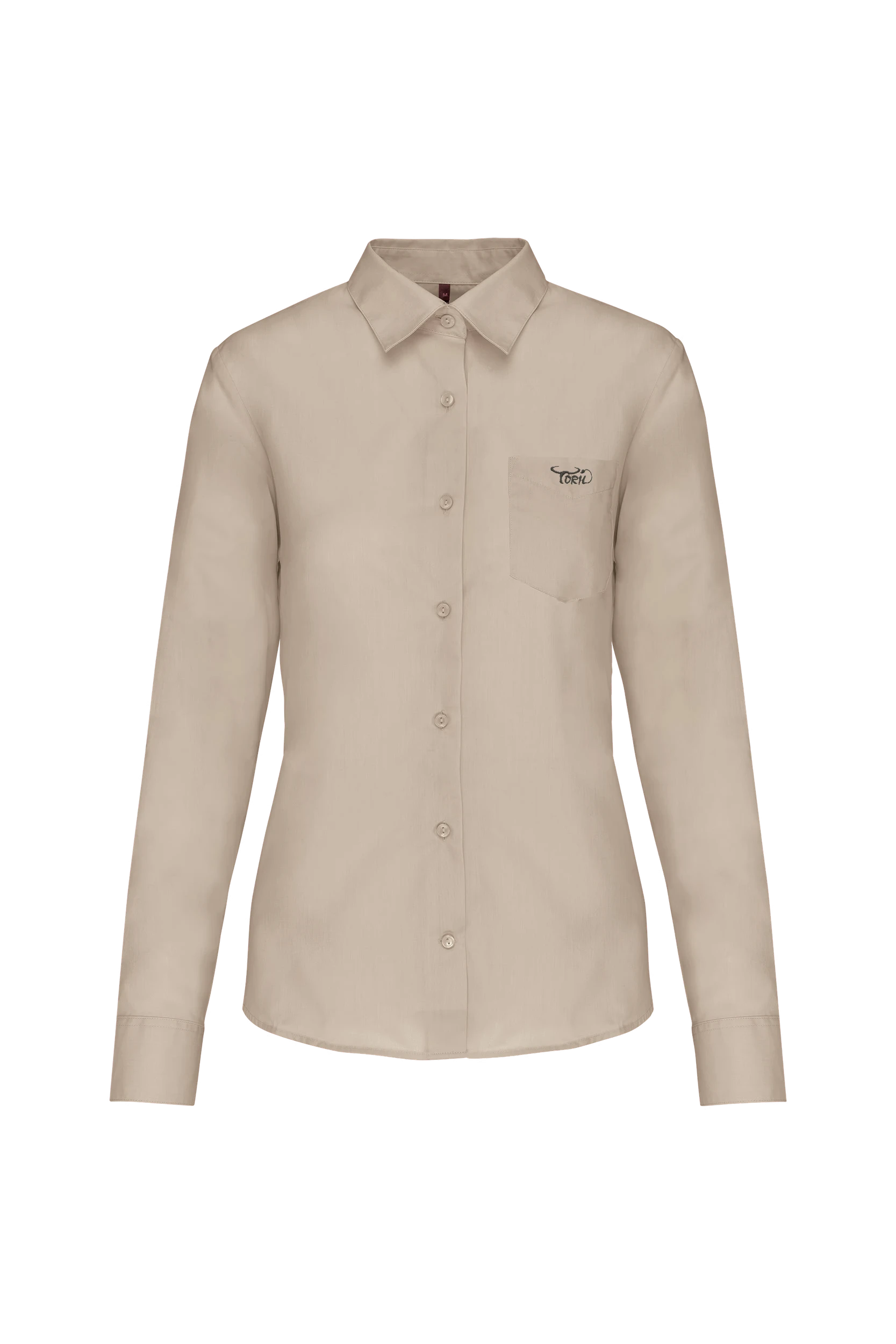 Chemise popeline polycoton beige