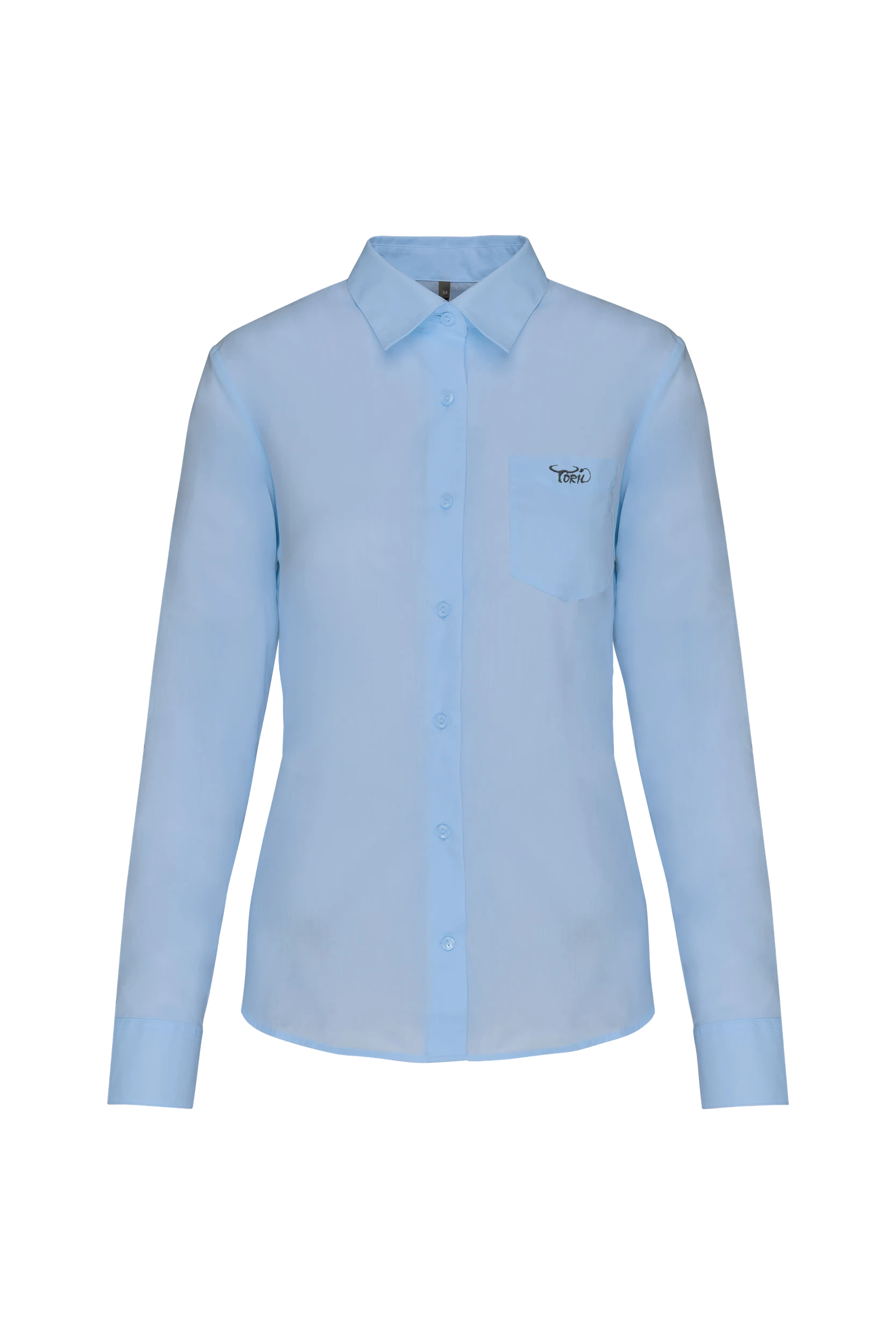 Chemise popeline polycoton bleu ciel