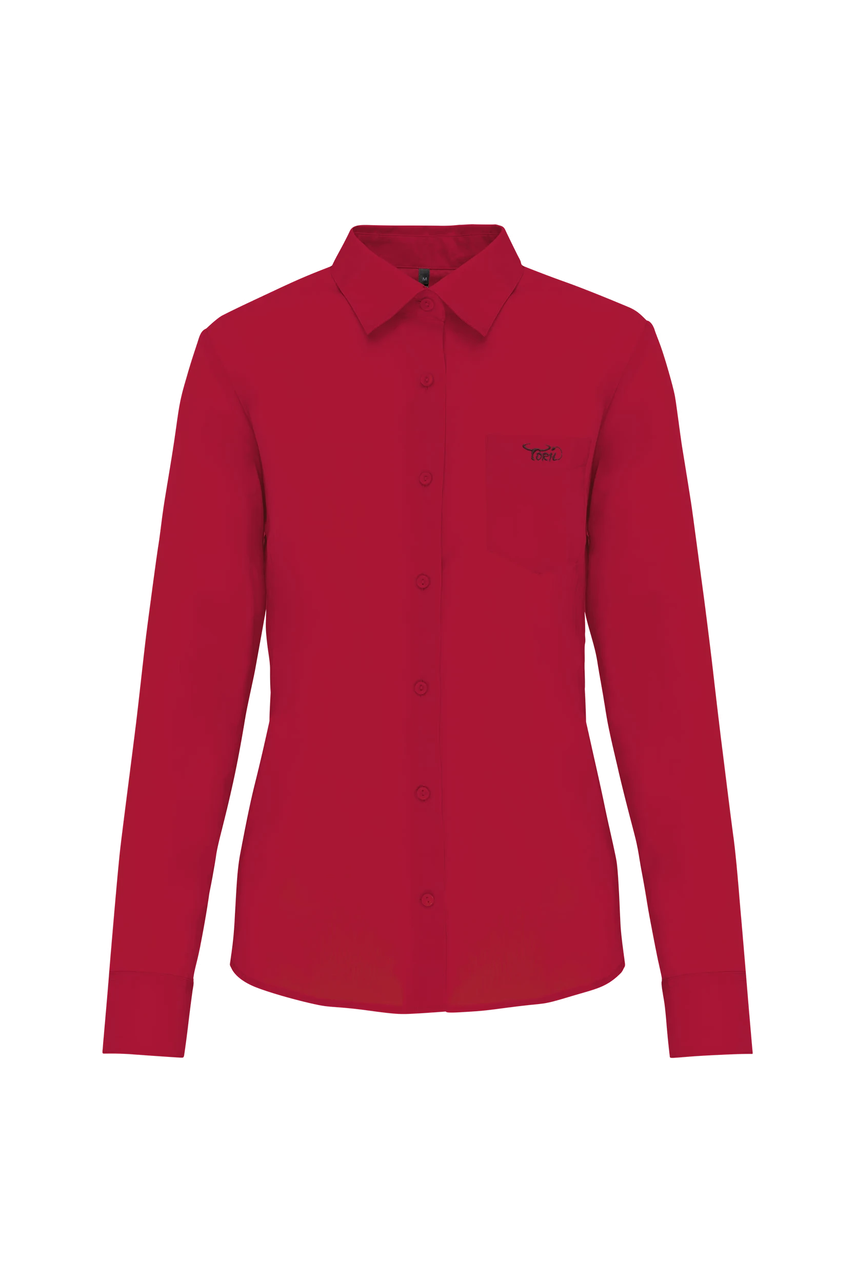 Chemise popeline polycoton rouge