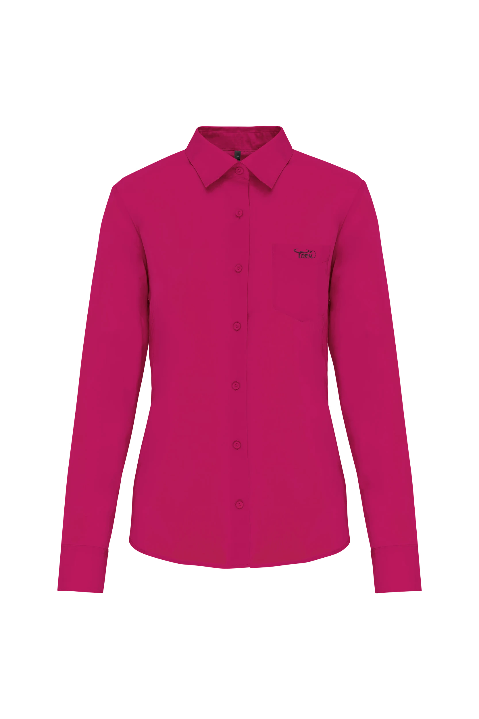 Chemise popeline polycoton fuchsia