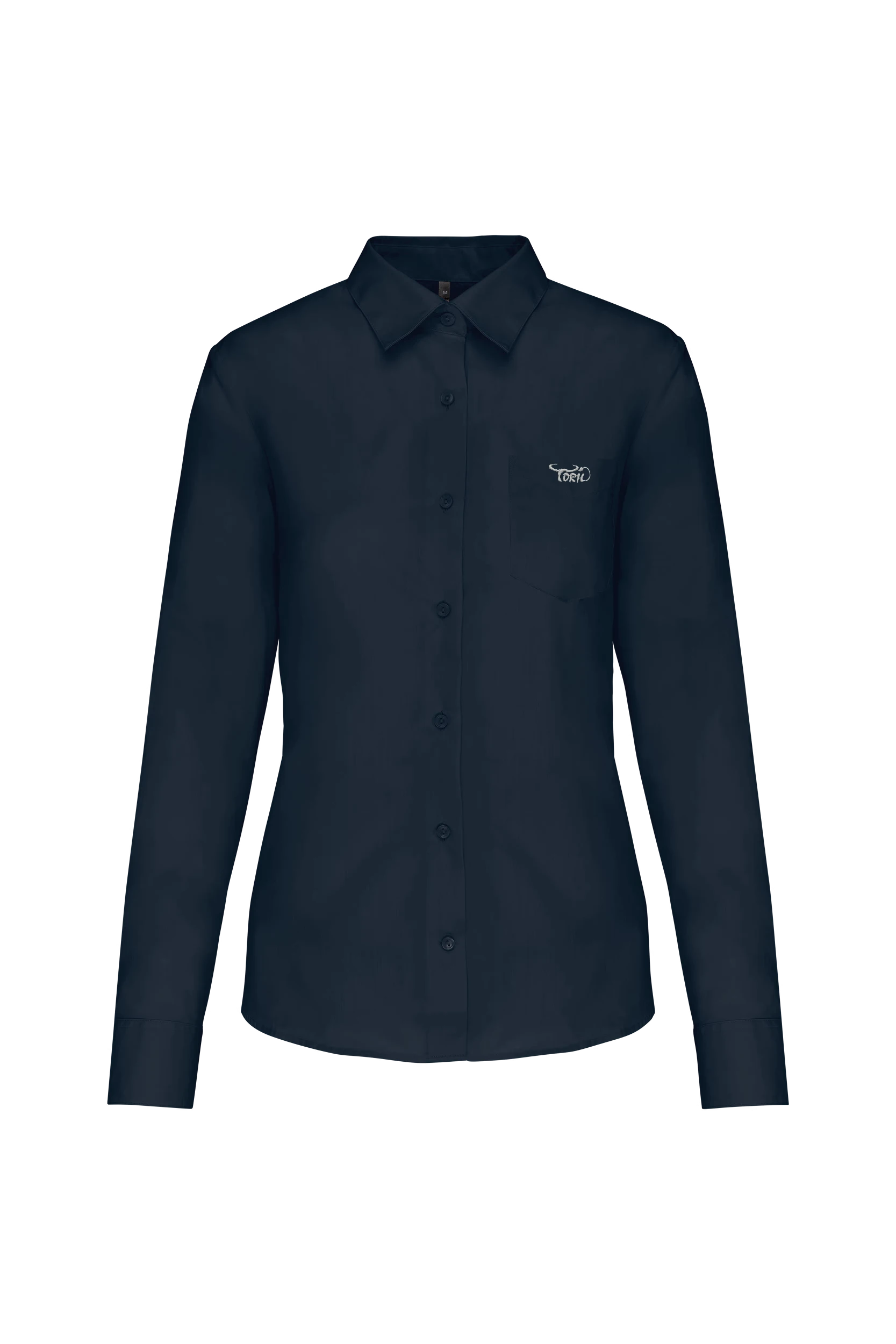 Chemise popeline polycoton marine