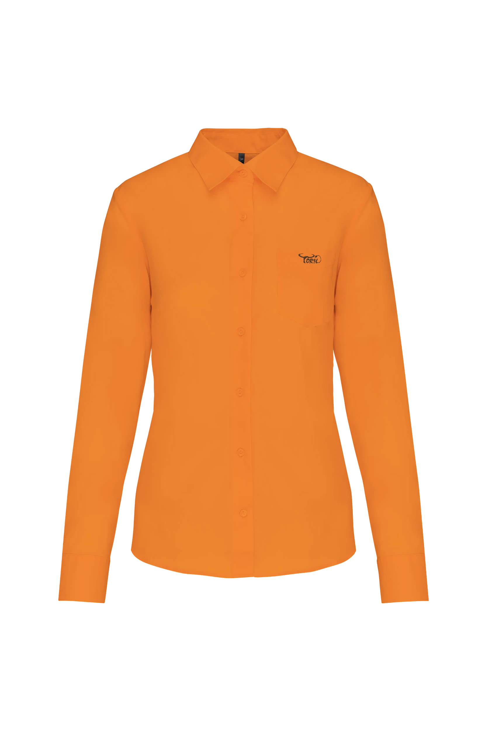 Chemise popeline polycoton orange