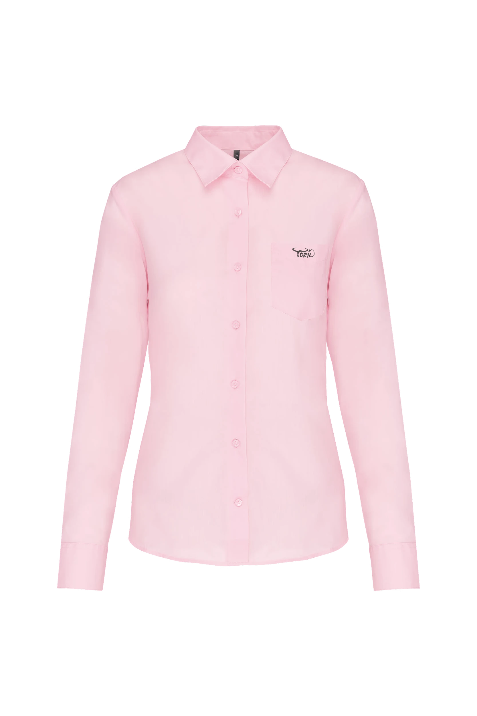 Chemise popeline polycoton rose pâle