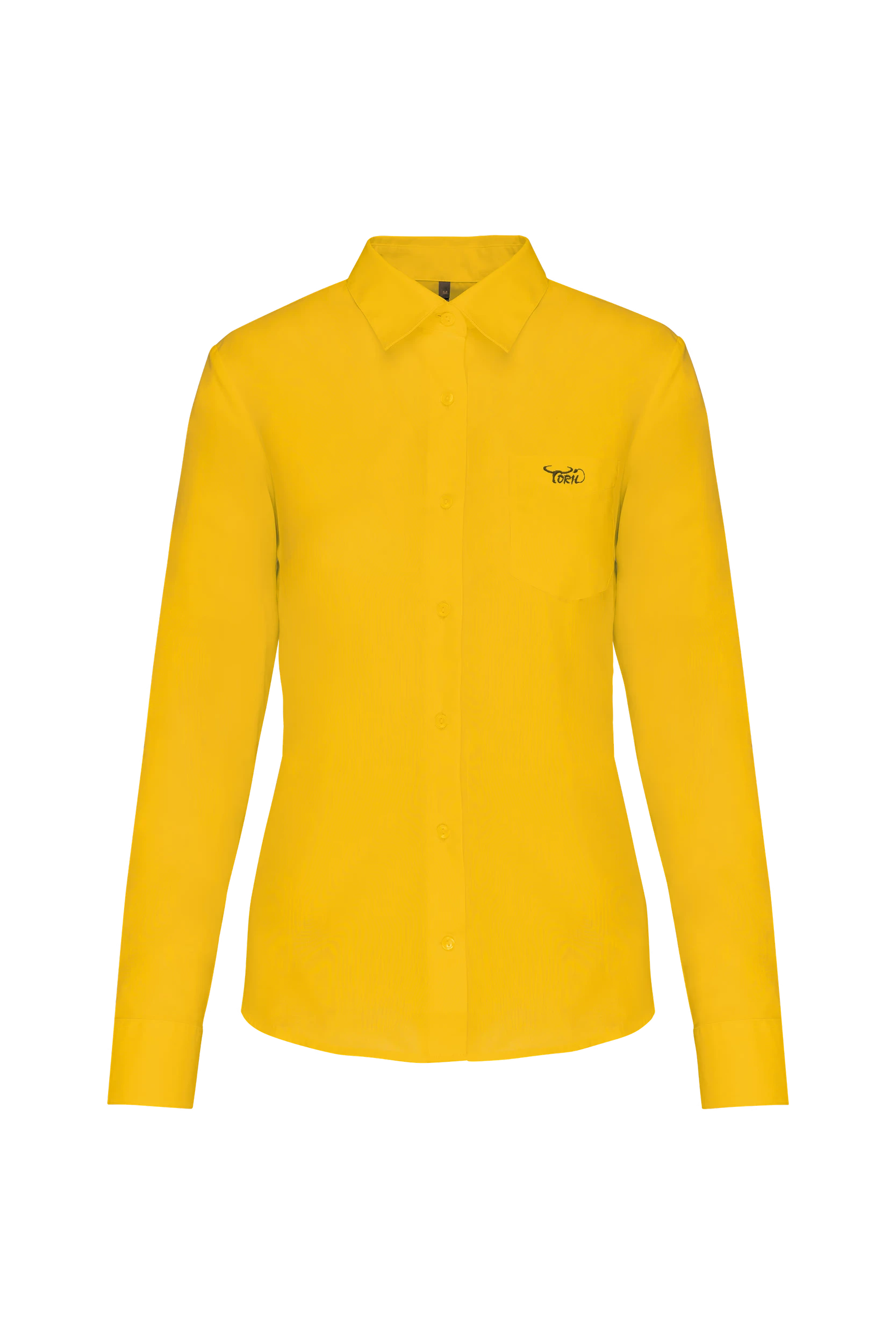 Chemise popeline polycoton jaune