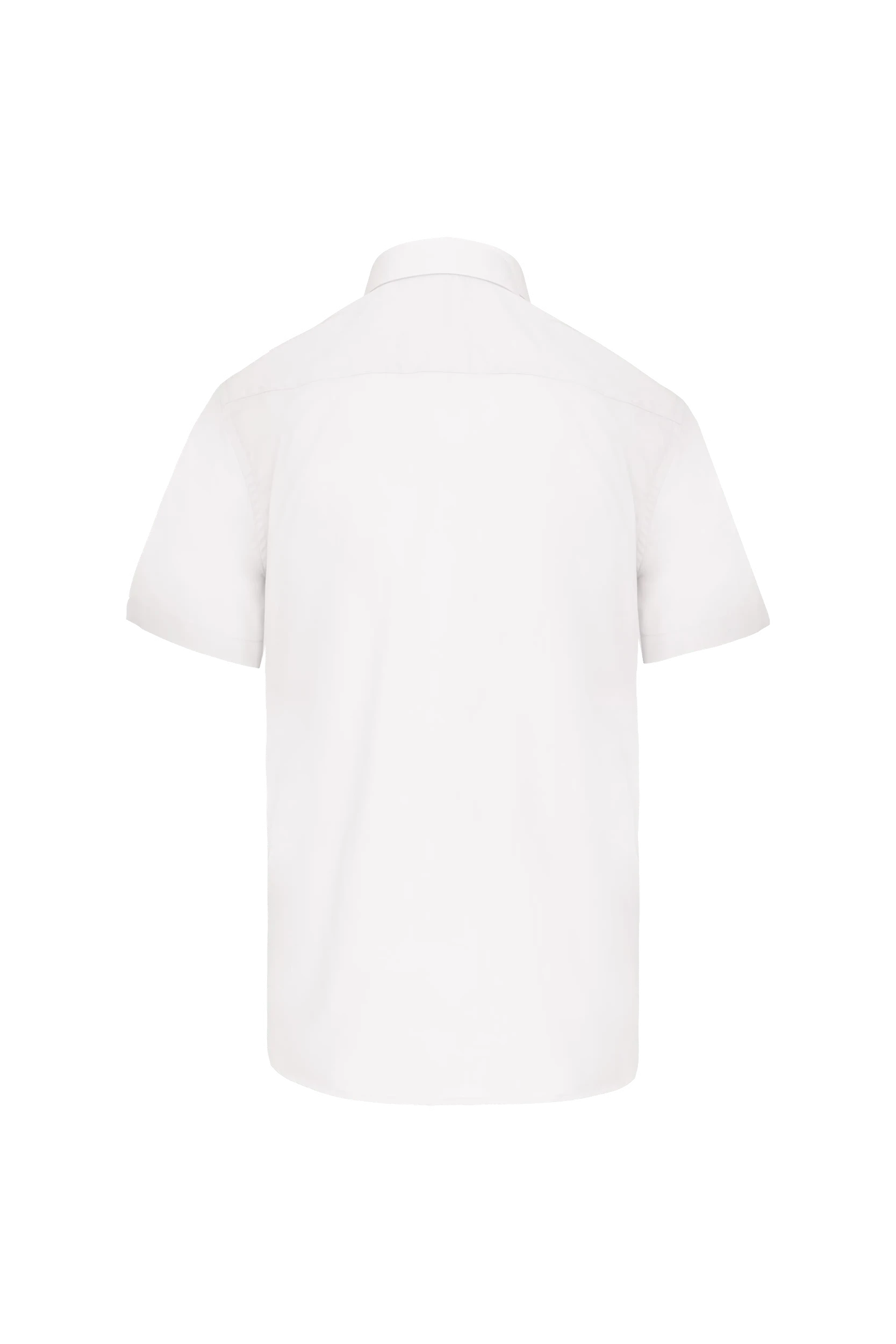 Chemise popeline polycoton manches courtes blanc