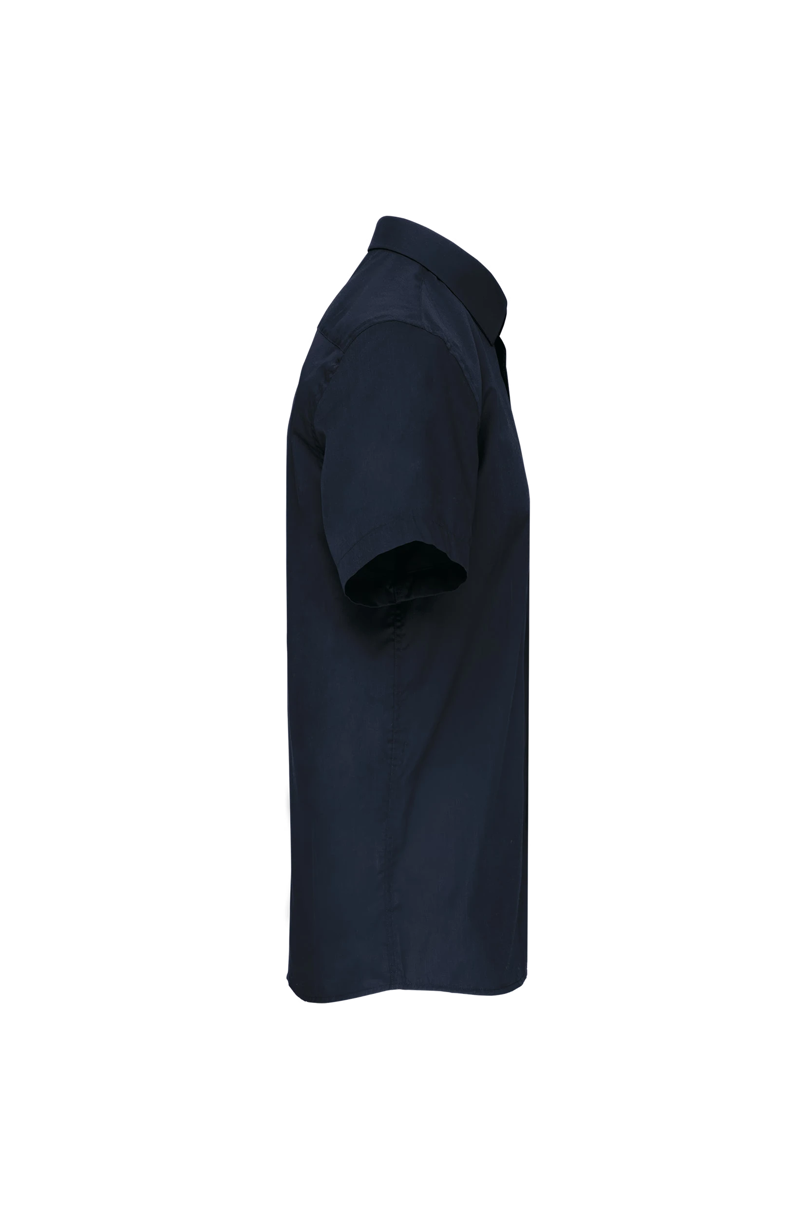 Chemise popeline polycoton manches courtes marine