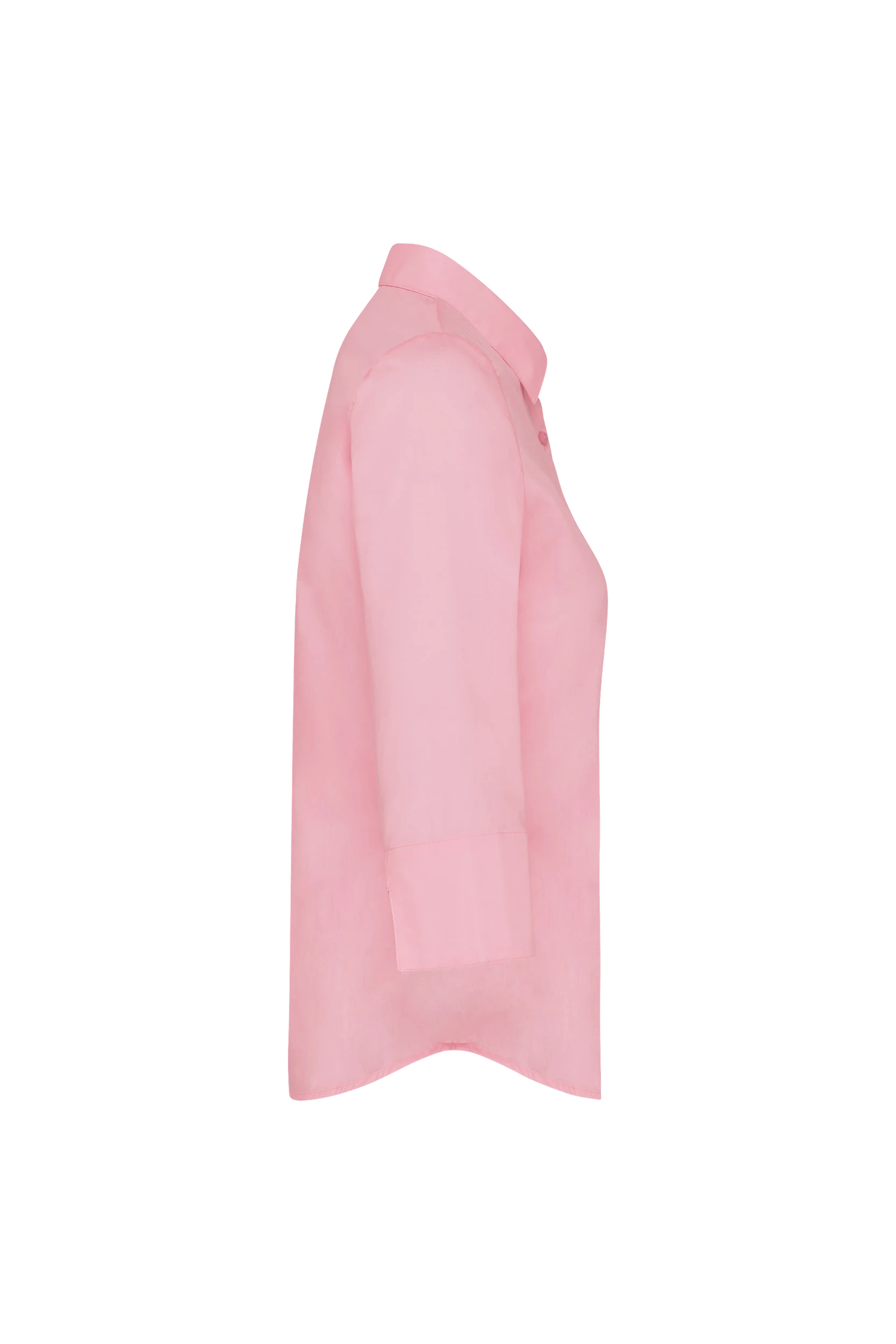 Chemise popeline polycoton manches 3/4 rose pâle
