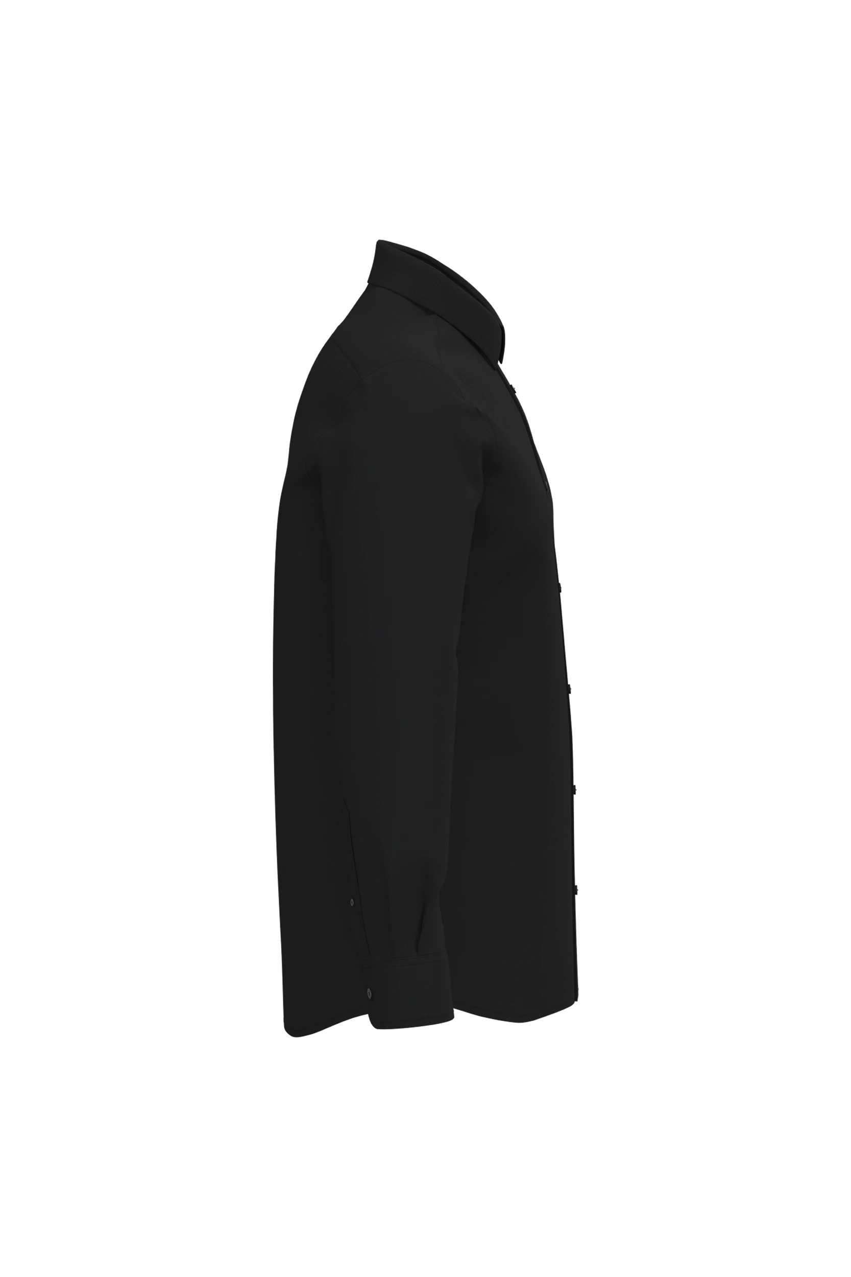 Chemise oxford manches longues noir