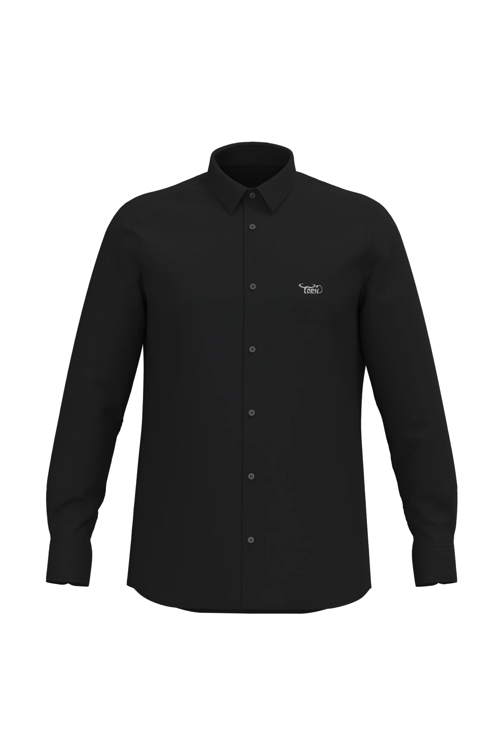 Chemise oxford manches longues noir