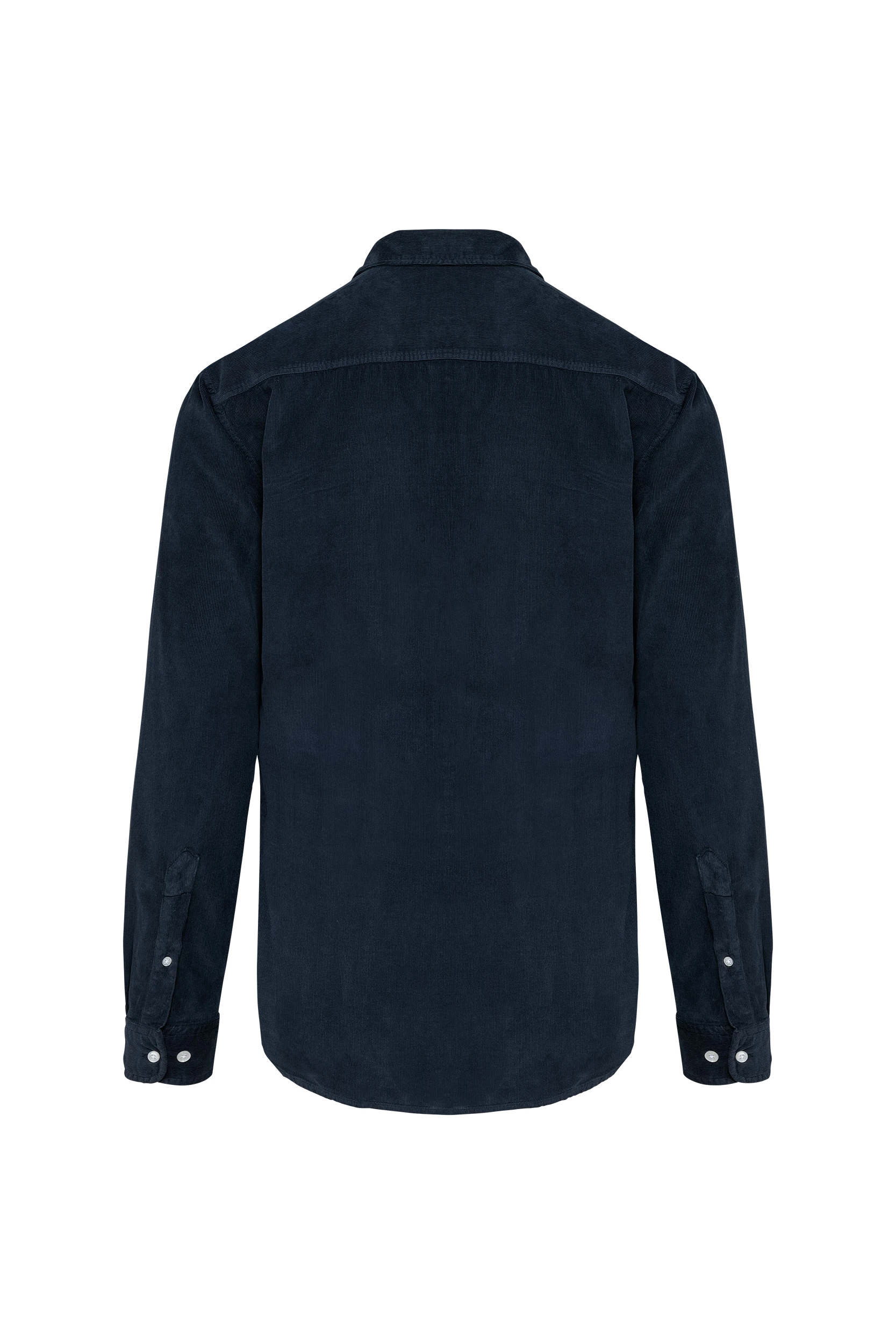 Chemise manches longues en velours marine