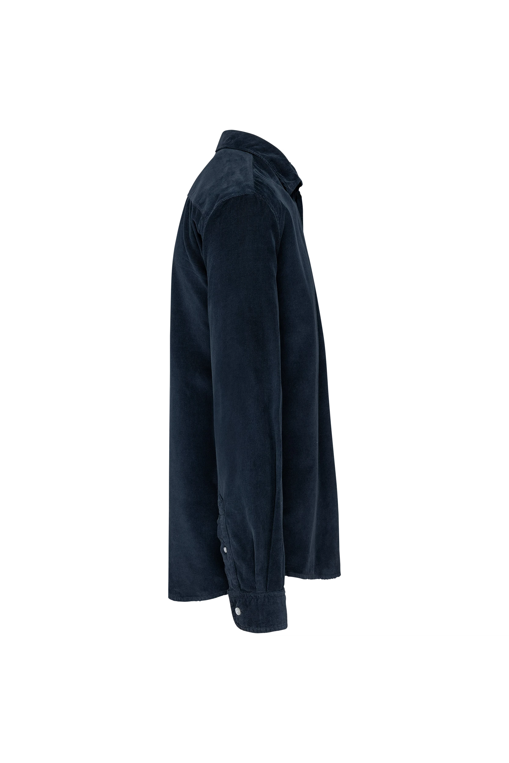 Chemise manches longues en velours marine