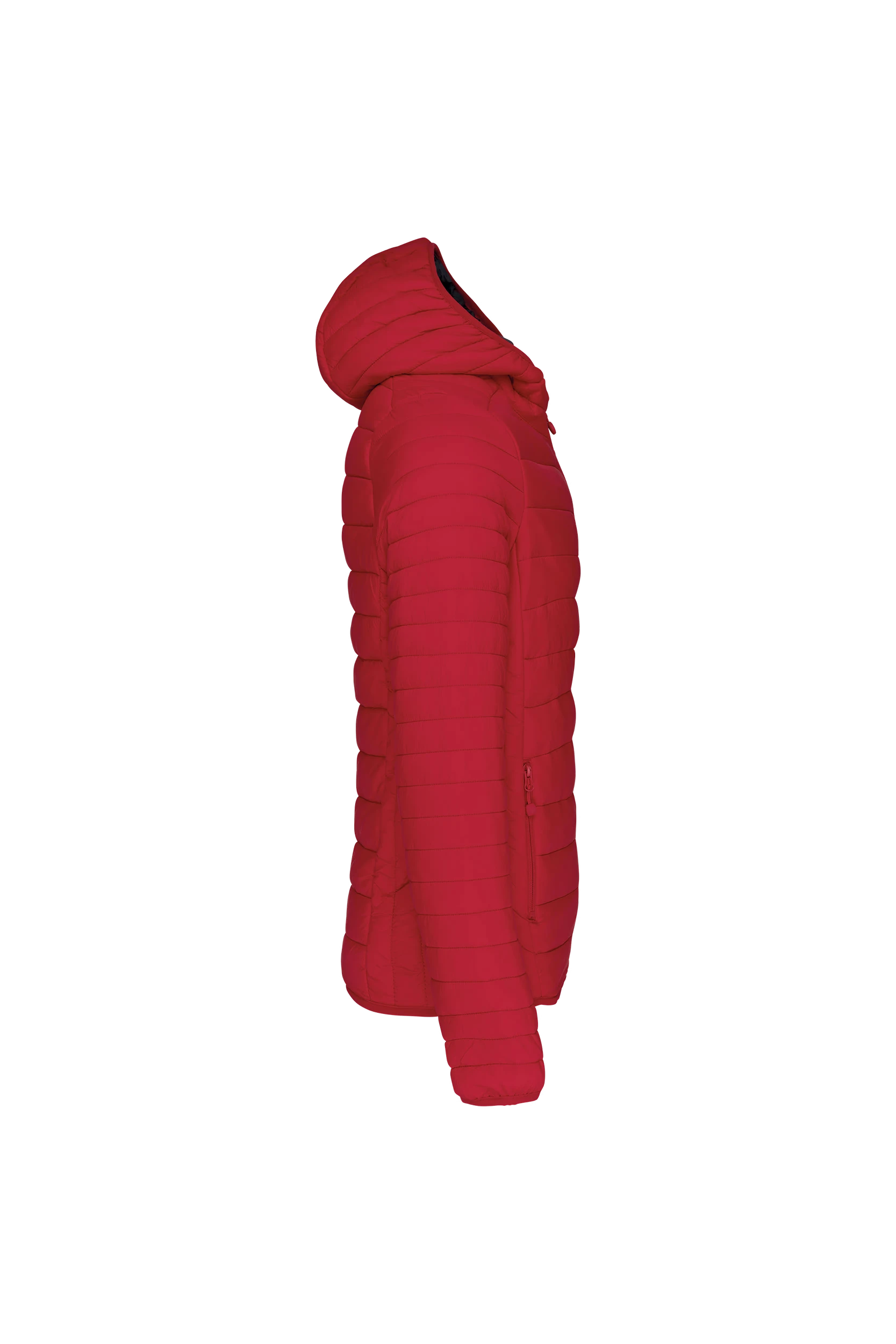 Doudoune légère à capuche rouge
