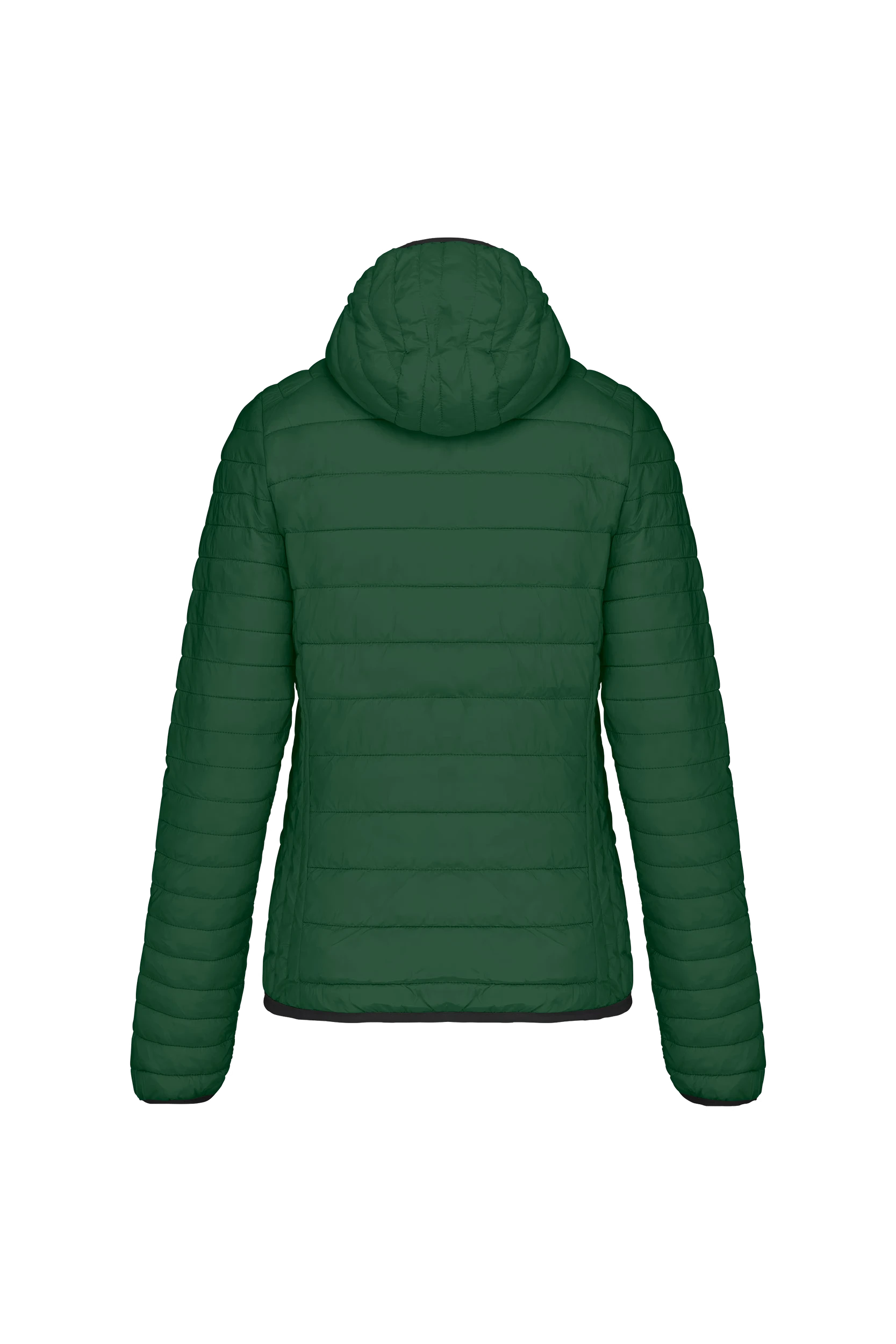Doudoune légère à capuche vert forêt
