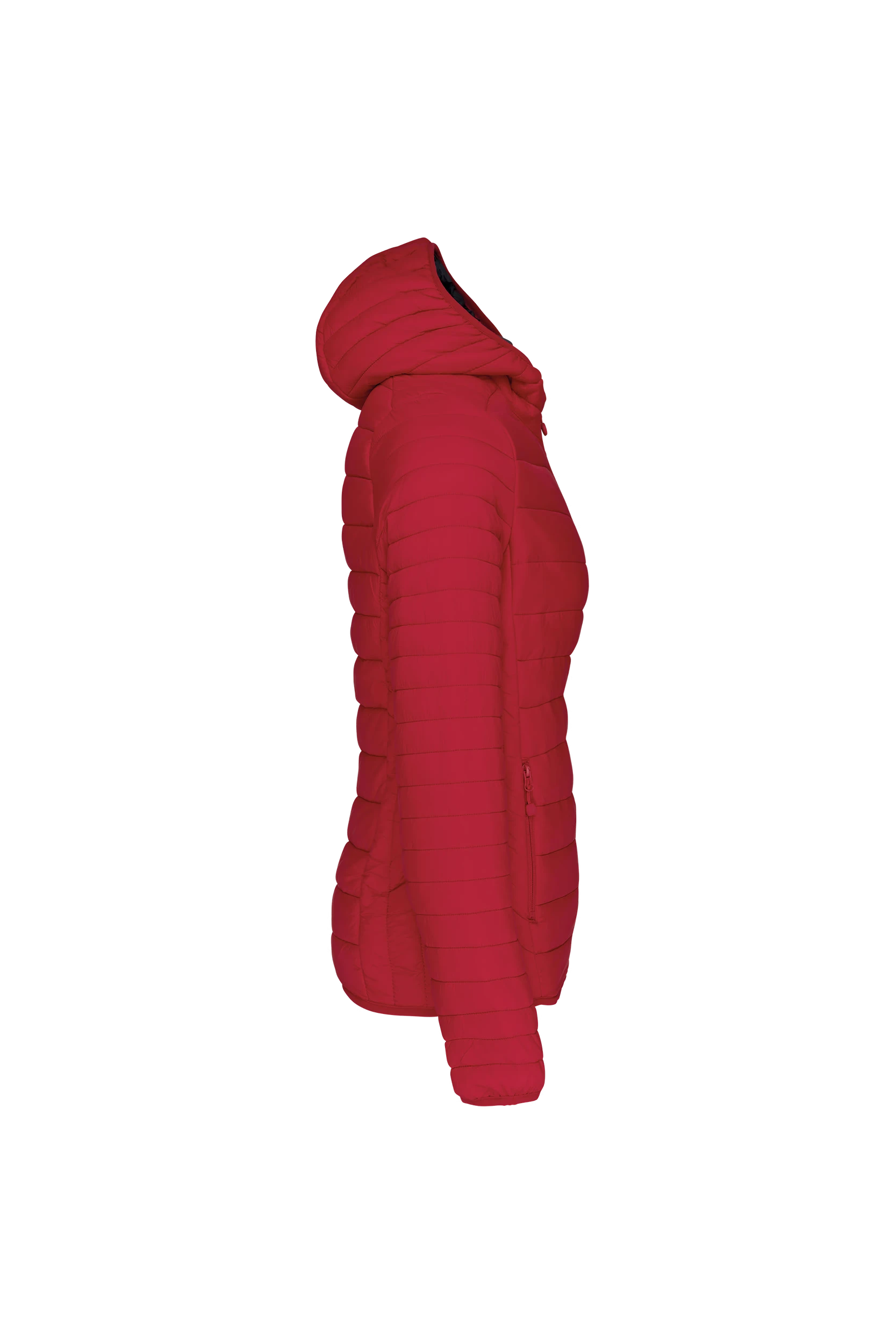Doudoune légère à capuche rouge