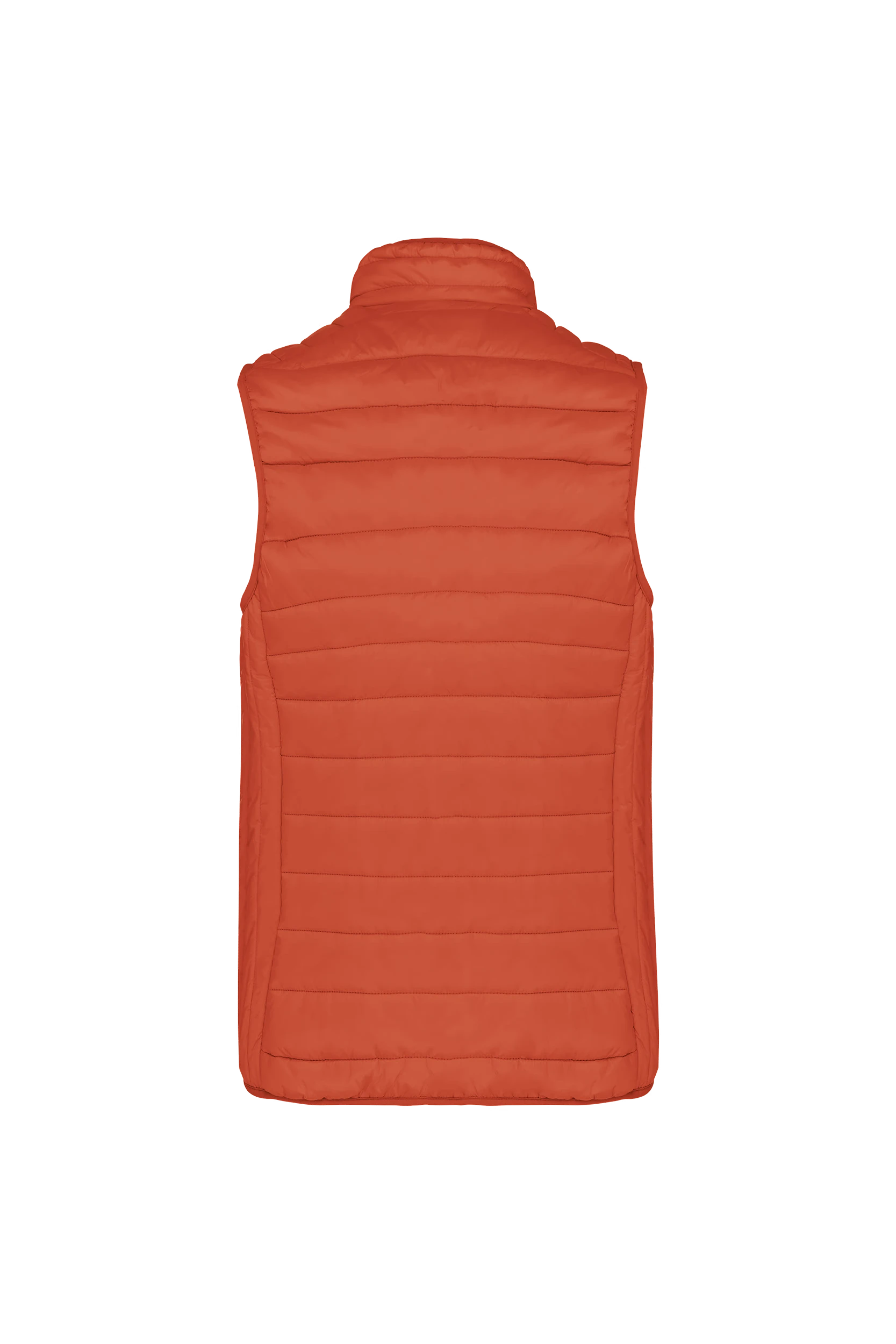 Doudoune légère sans manches orange brûlé