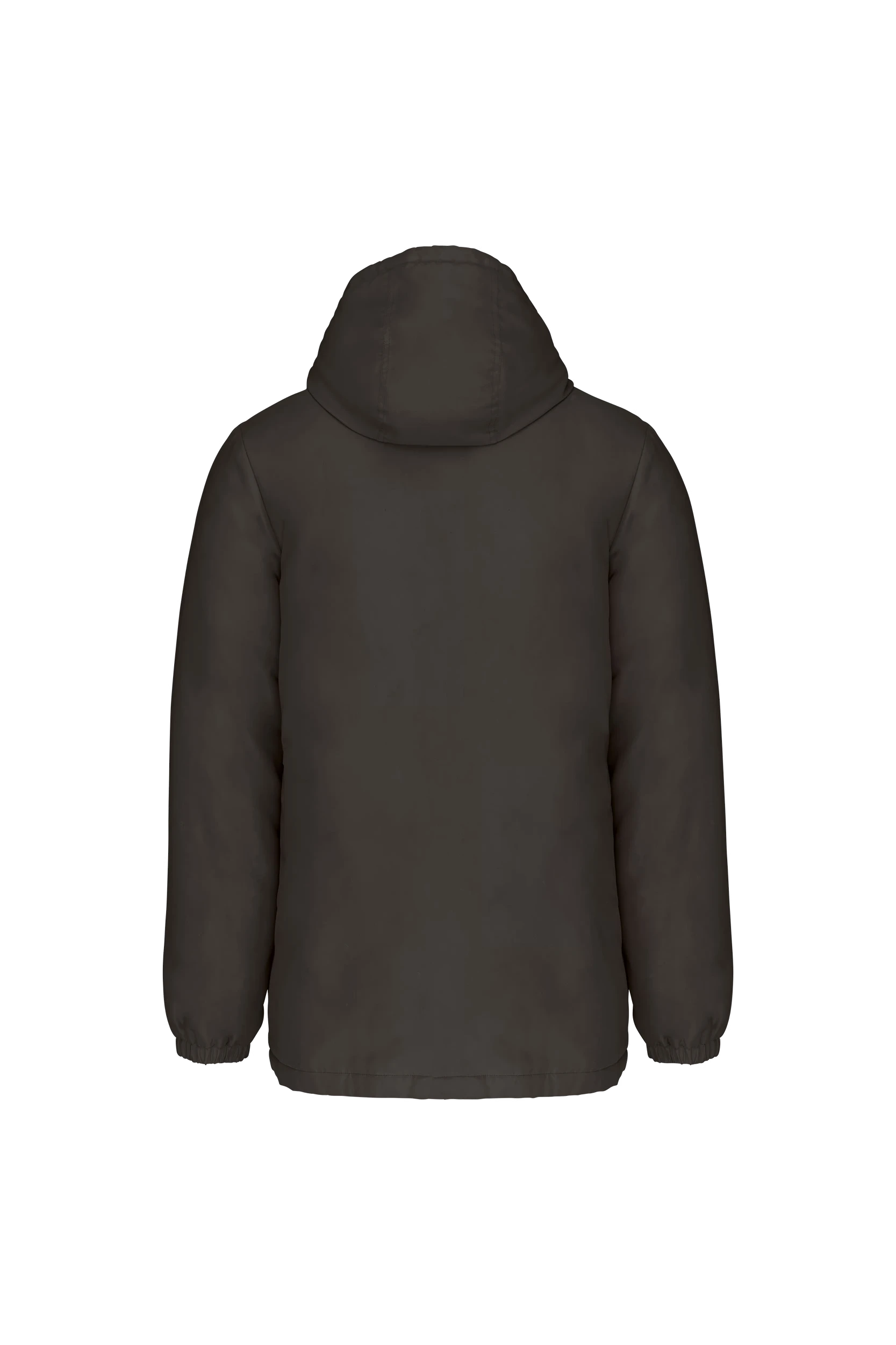 Parka à capuche recyclée unisexe gris foncé