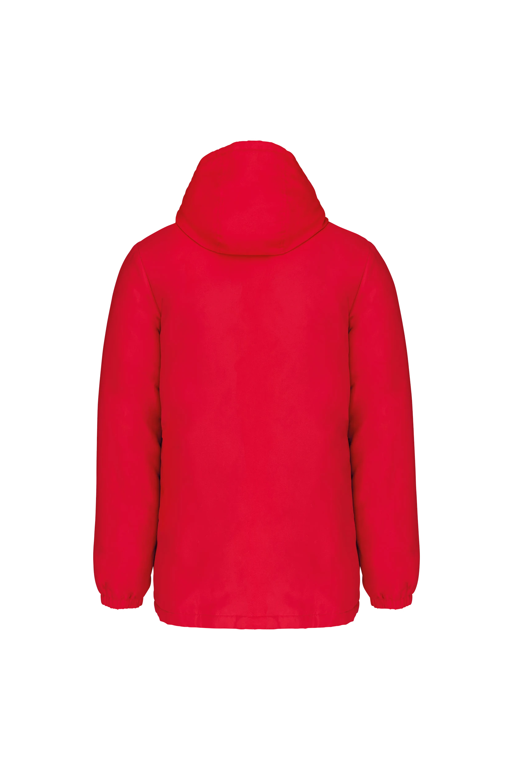 Parka à capuche recyclée unisexe rouge