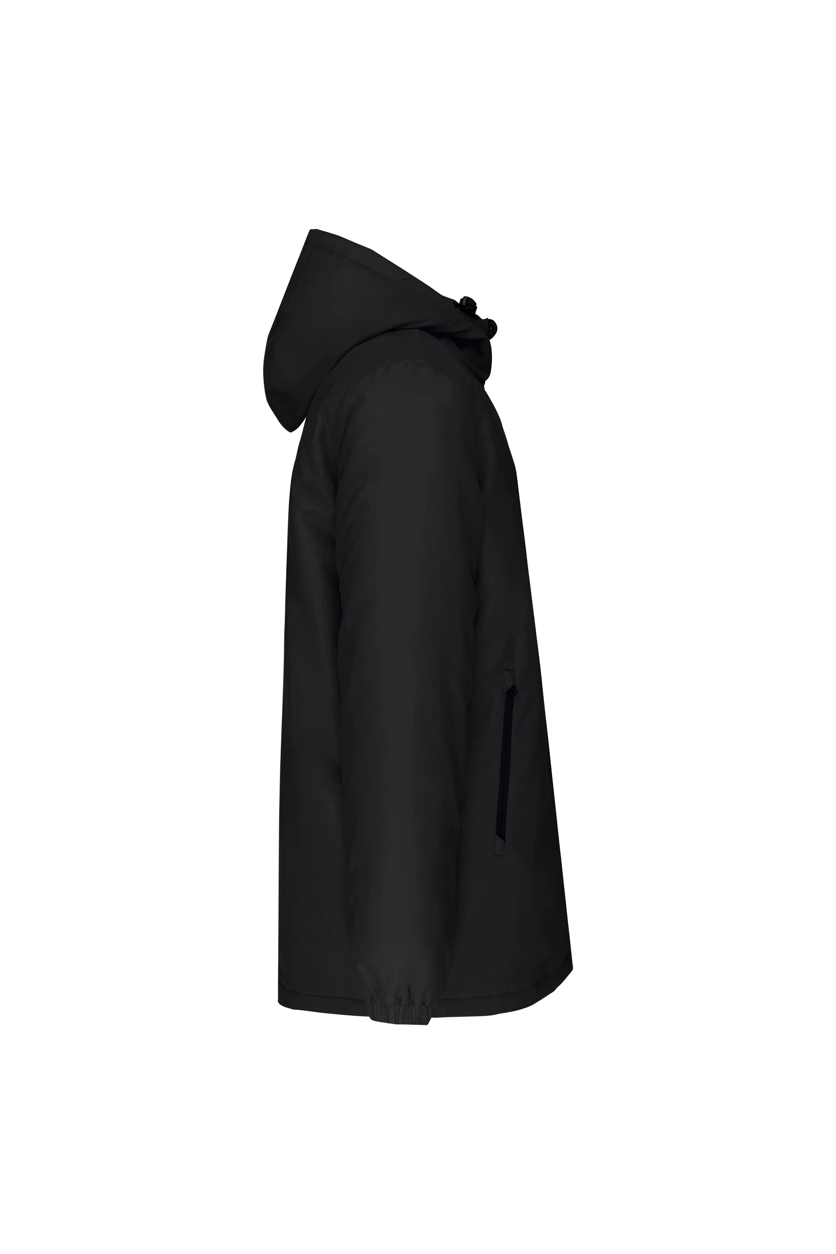 Parka à capuche recyclée unisexe noir
