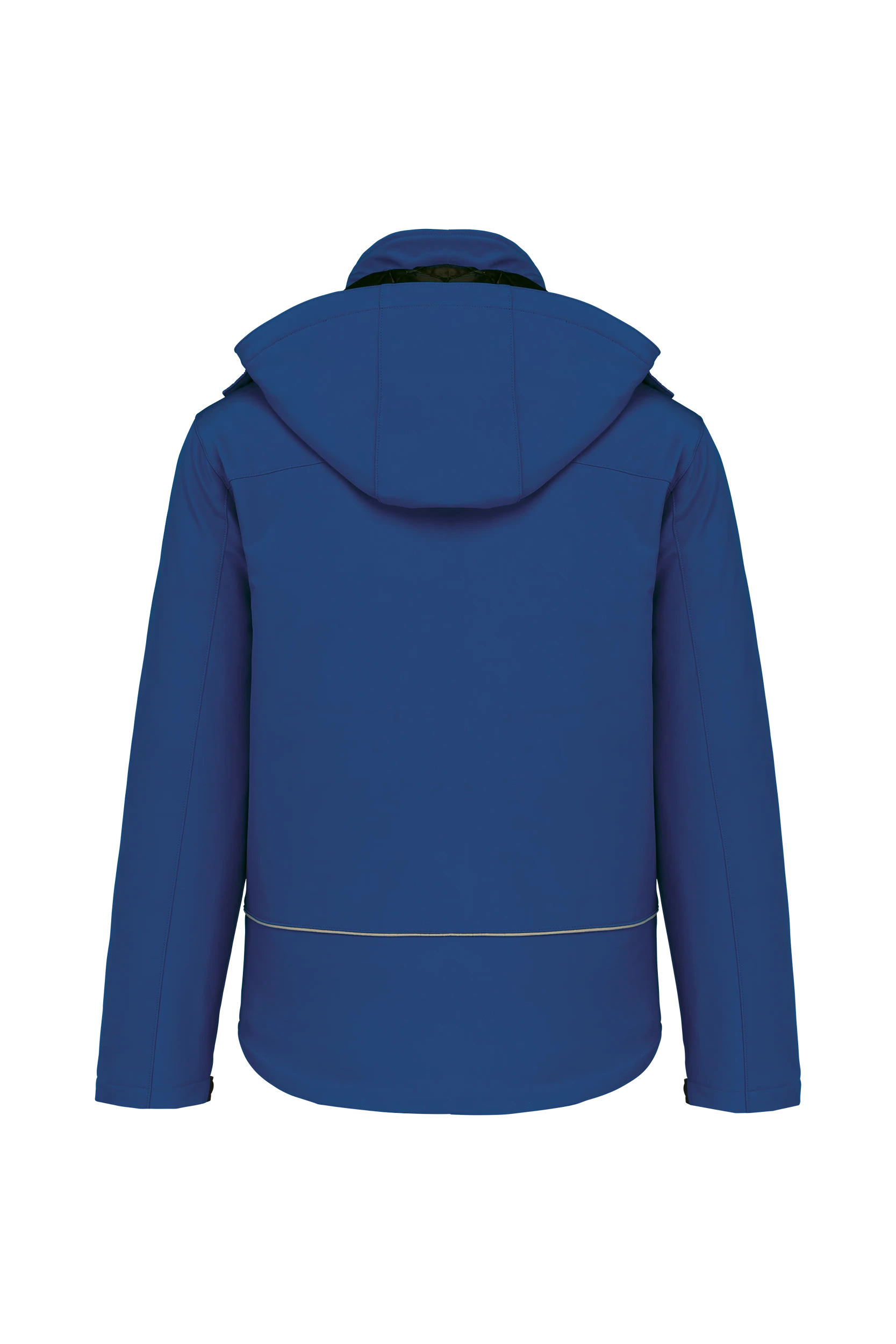 Parka softshell doublée à capuche bleu