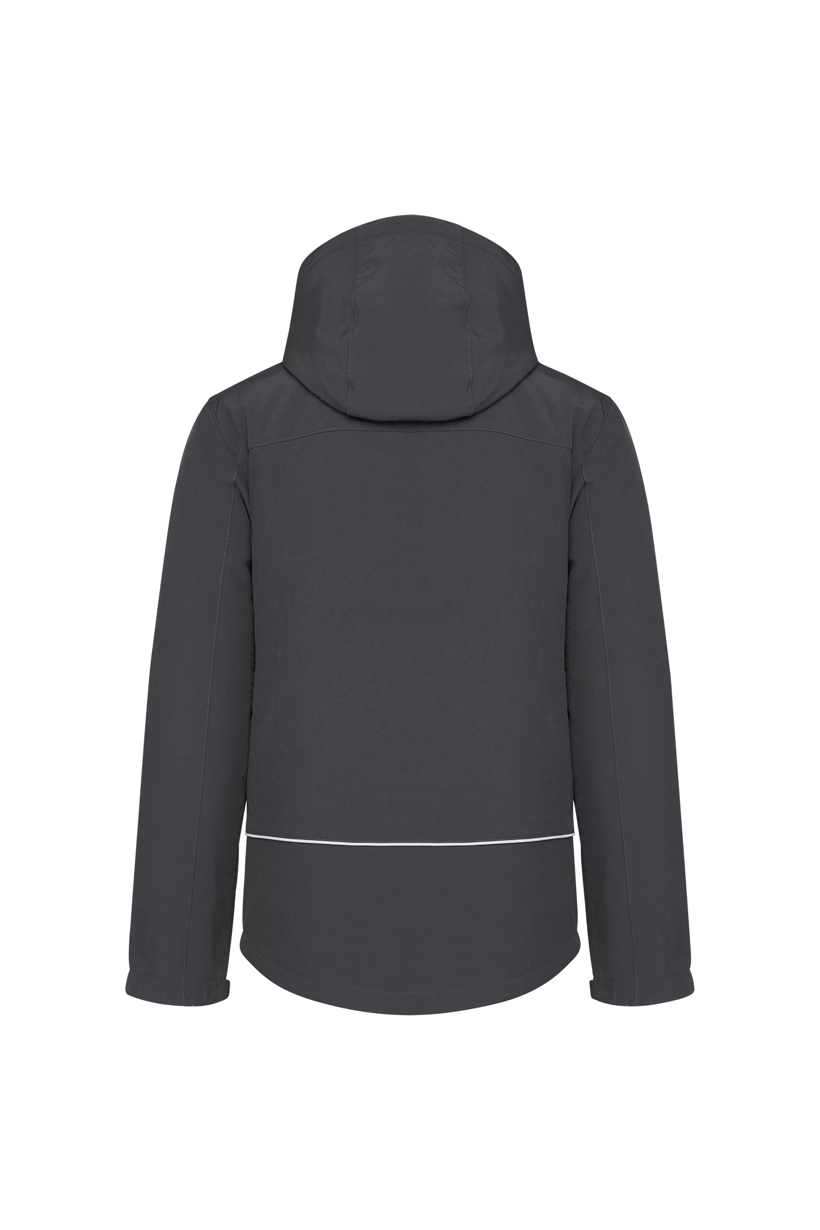 Parka softshell doublée à capuche titane