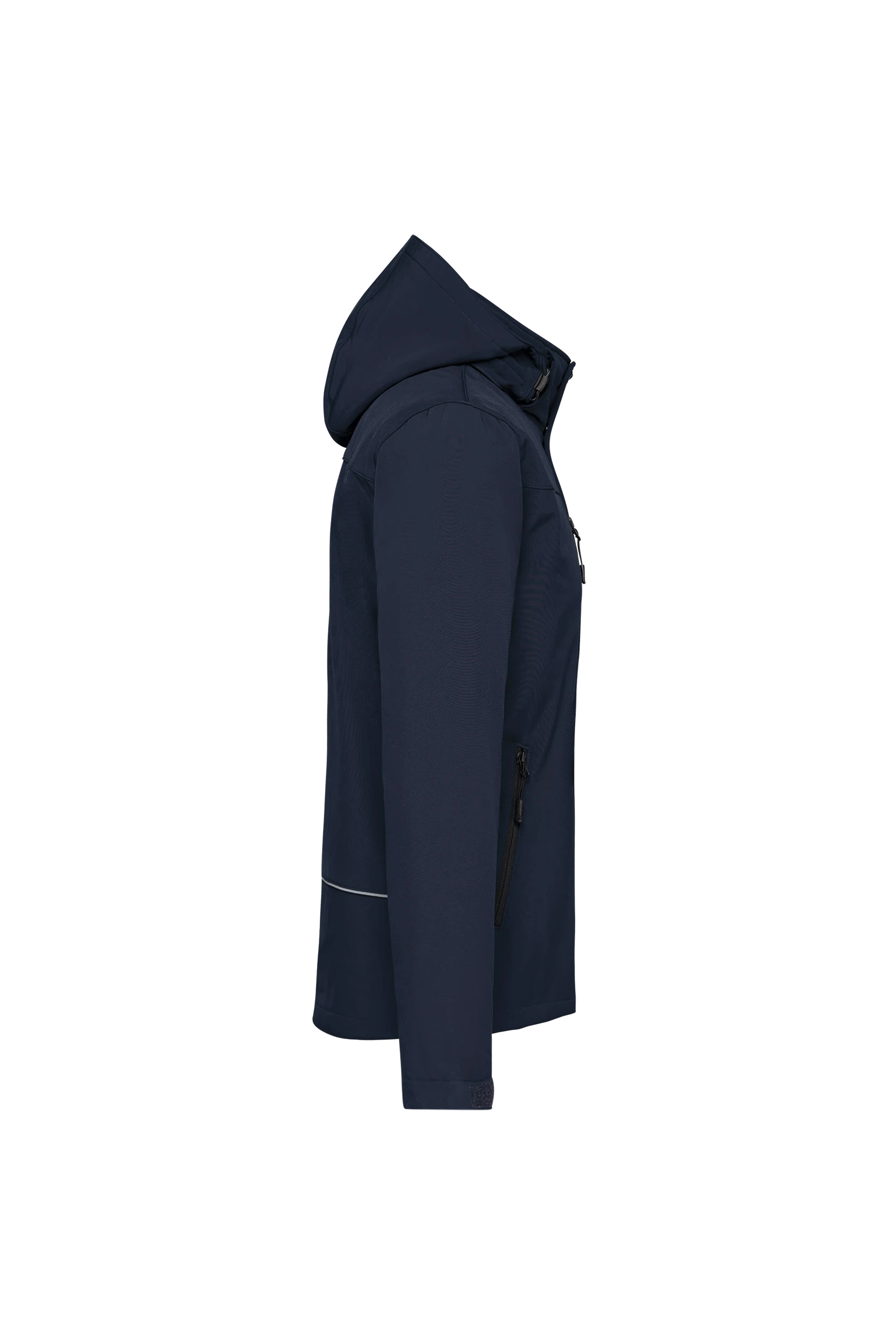Parka softshell doublée à capuche marine