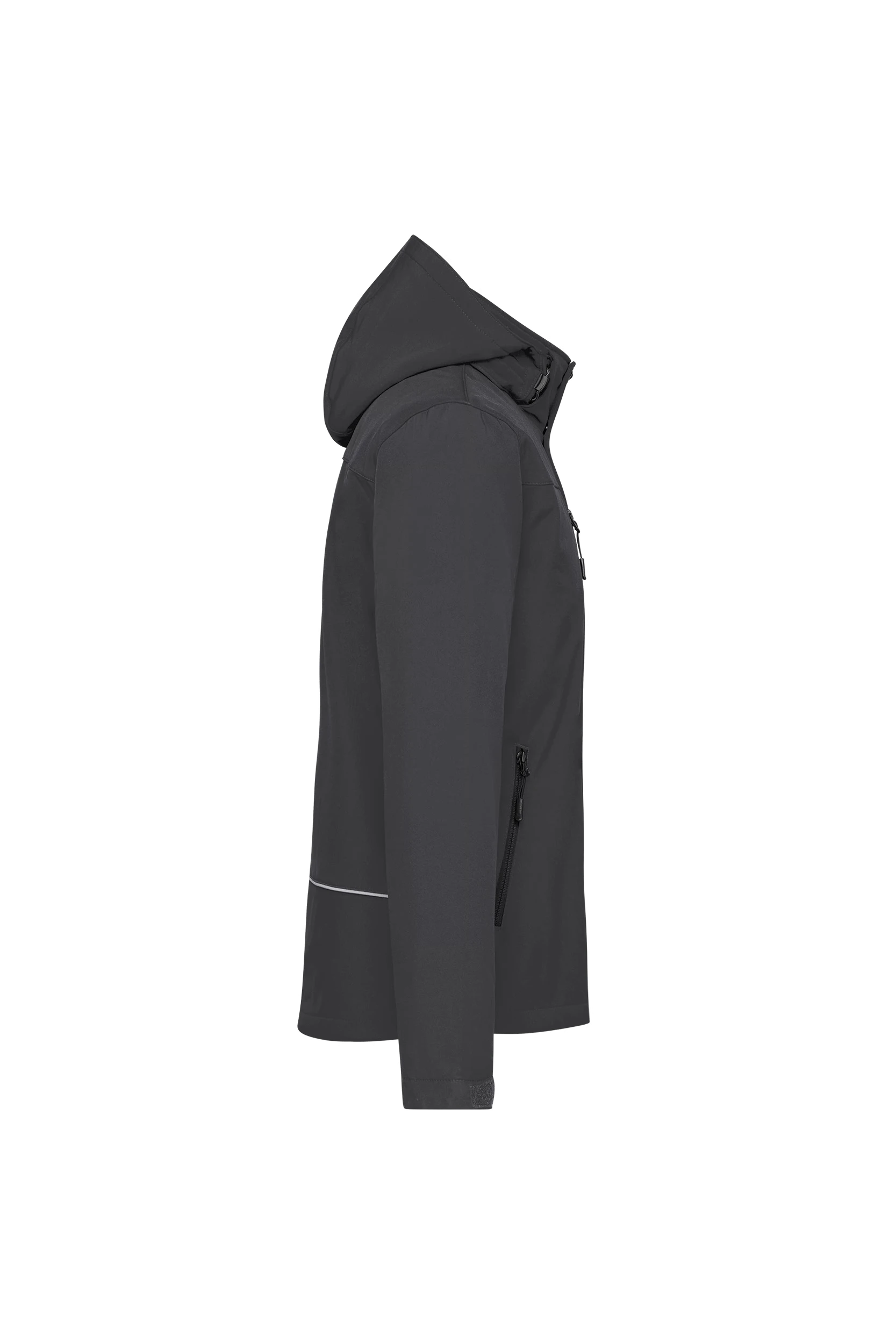 Parka softshell doublée à capuche titane