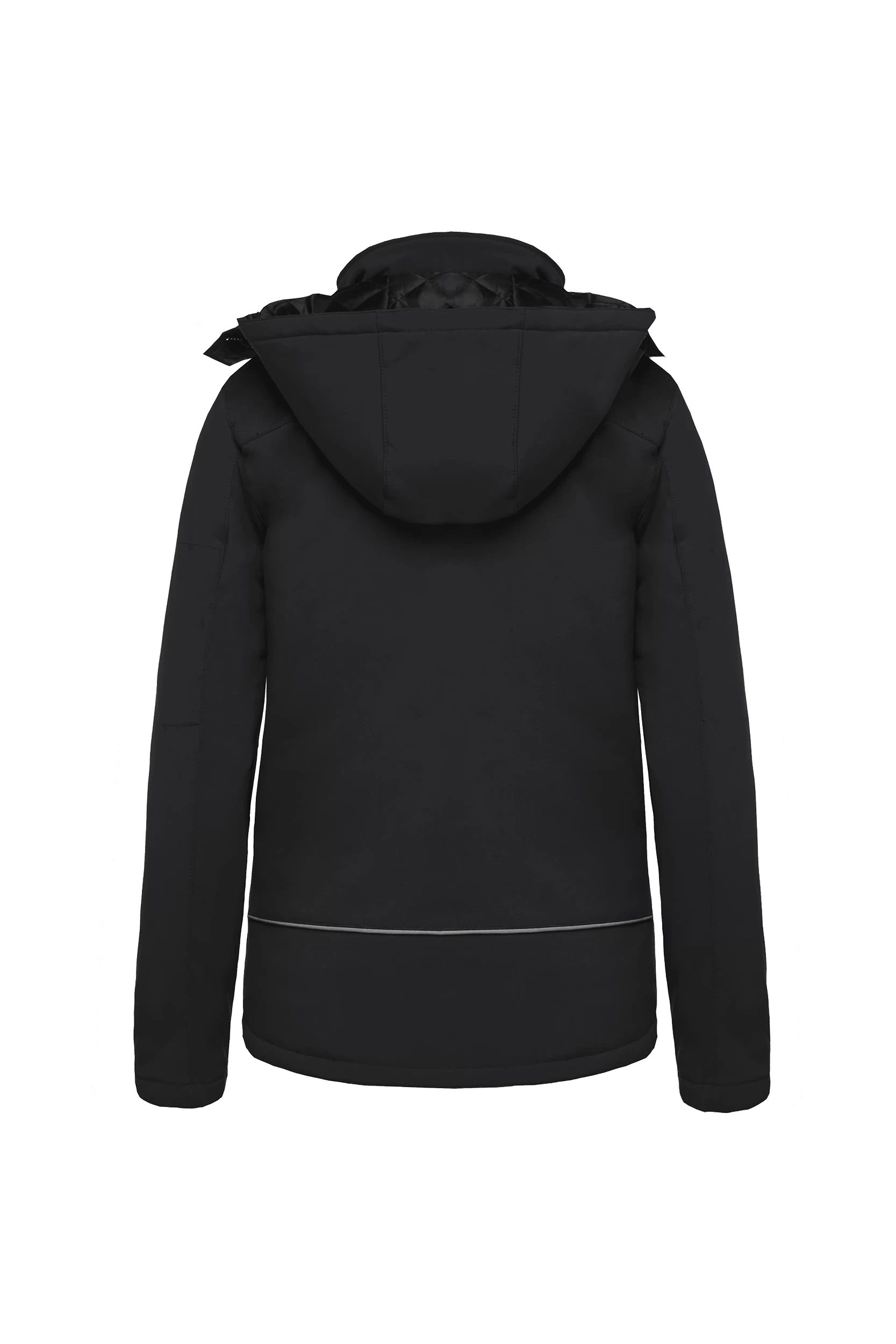 Parka softshell doublée à capuche noir