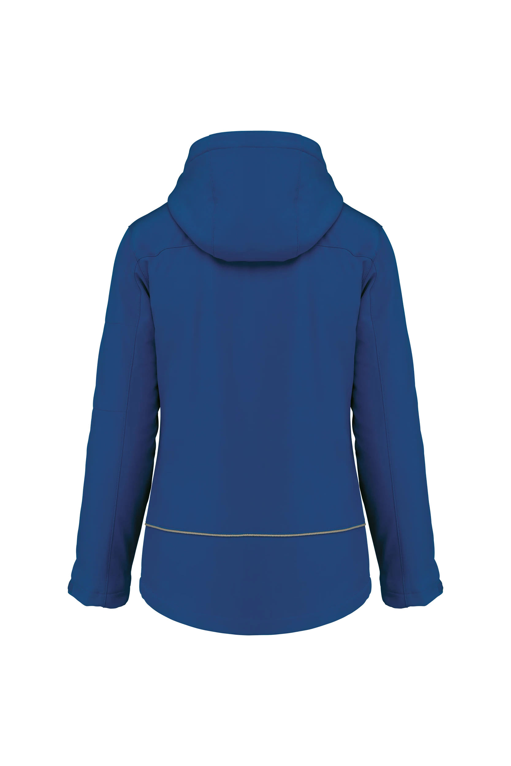 Parka softshell doublée à capuche bleu