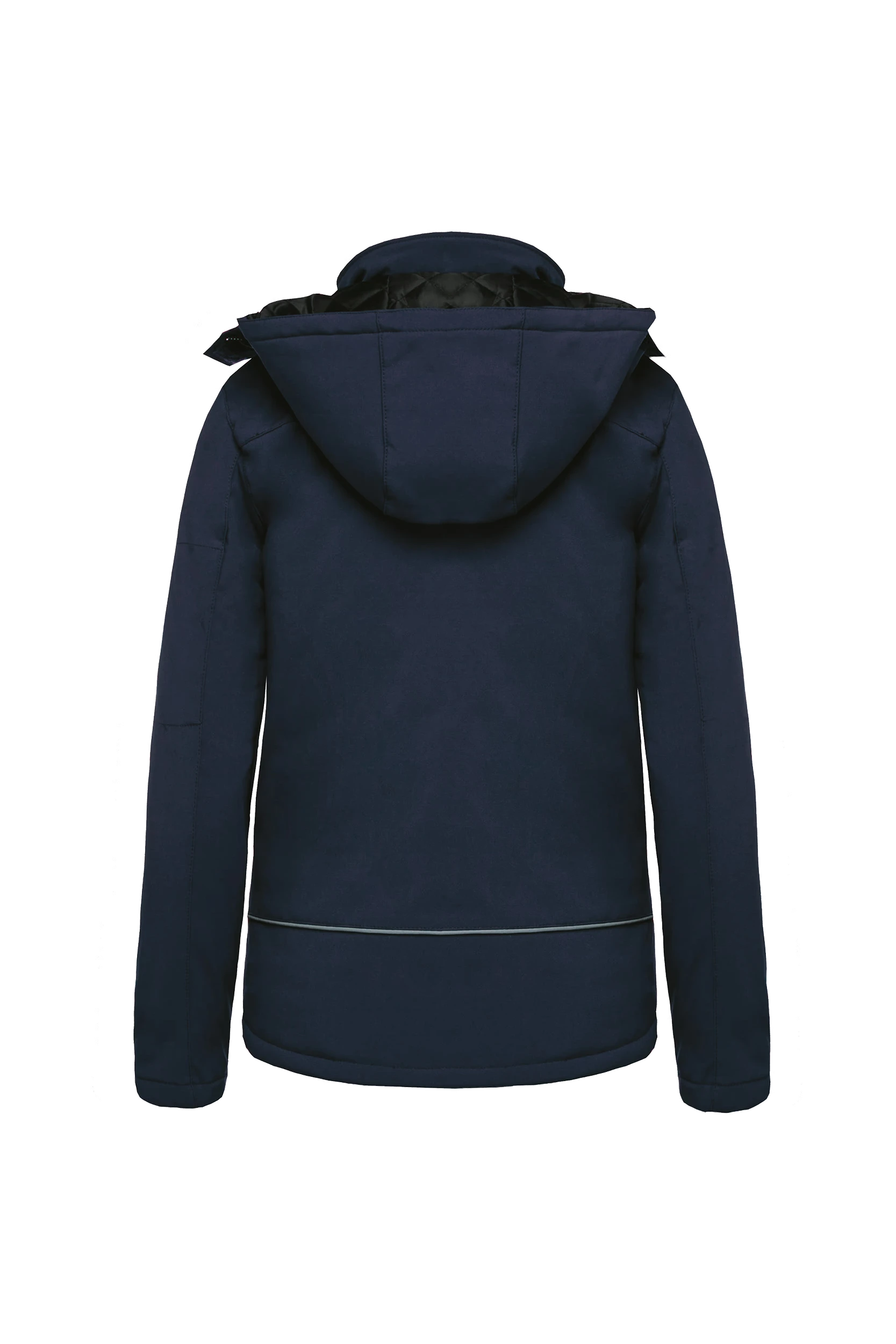 Parka softshell doublée à capuche marine