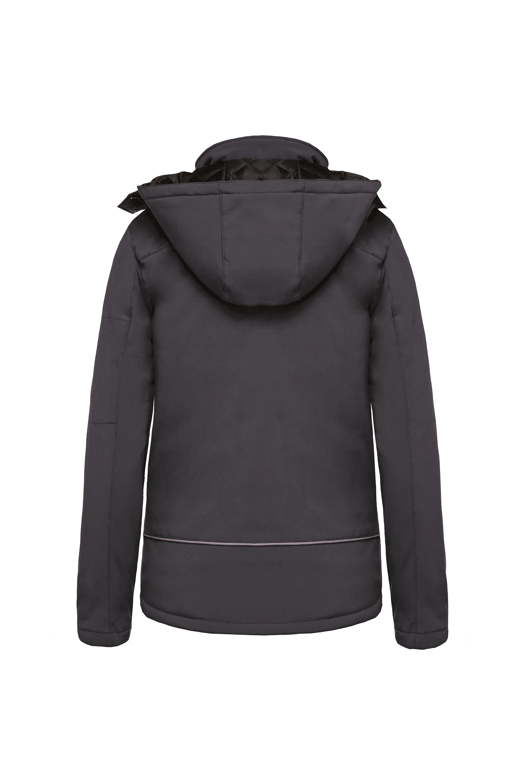 Parka softshell doublée à capuche titane