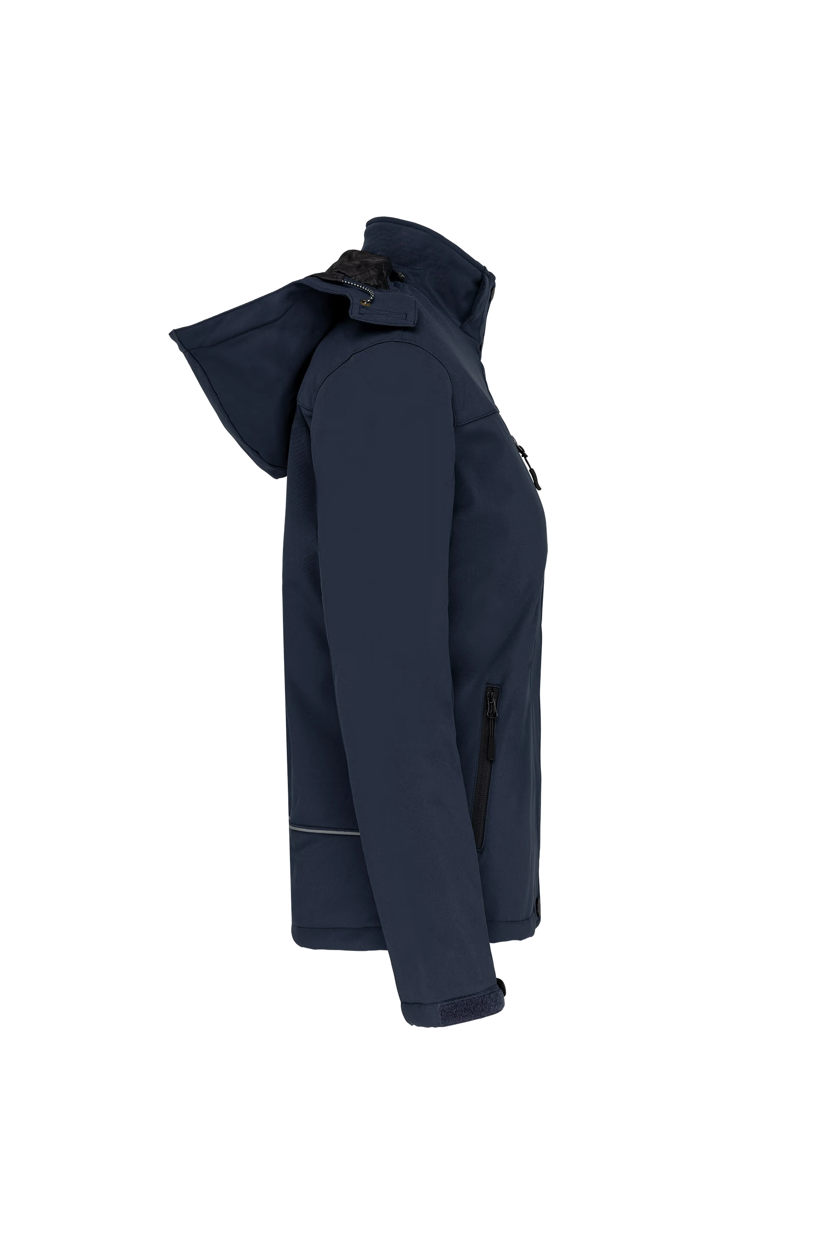 Parka softshell doublée à capuche marine