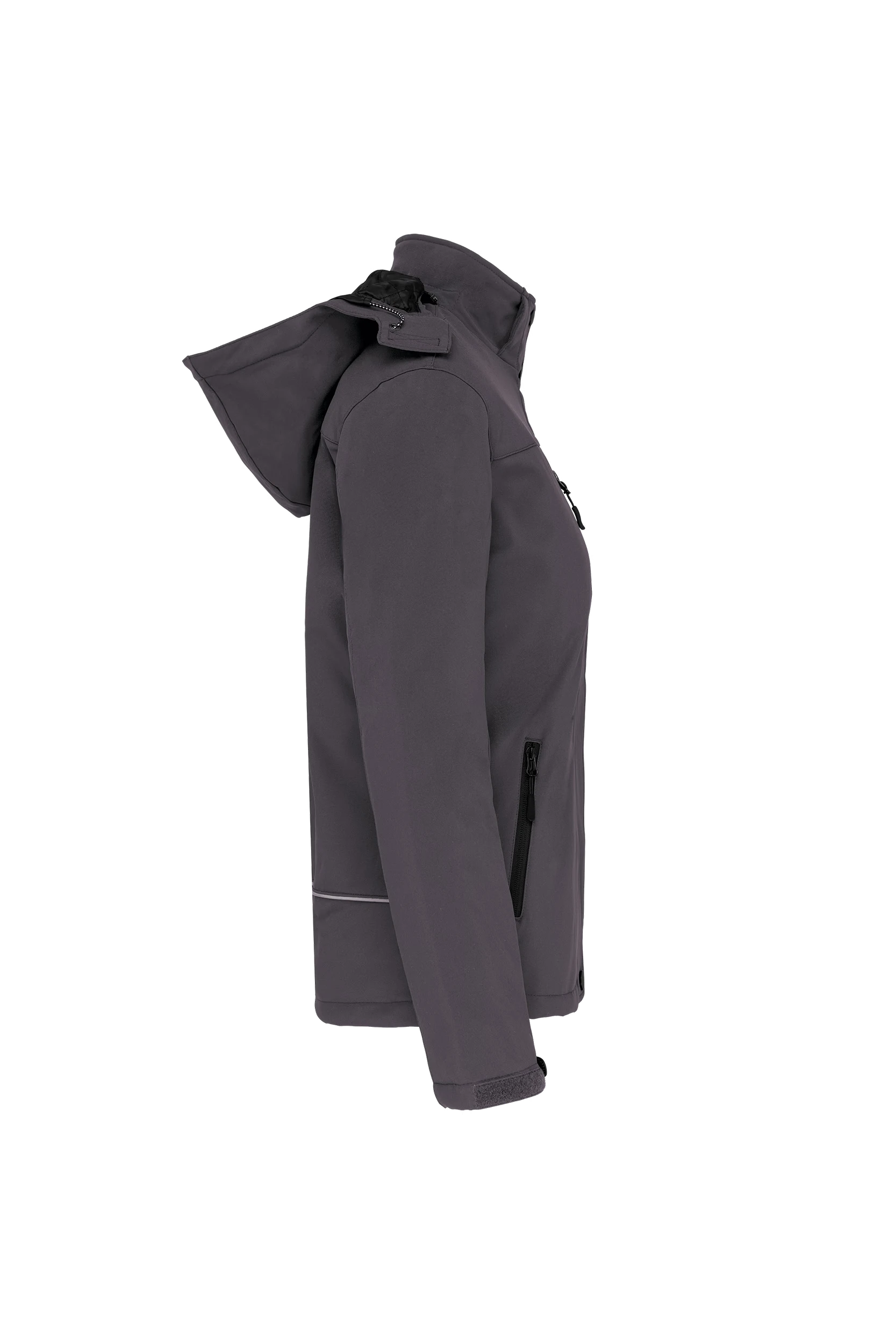 Parka softshell doublée à capuche titane