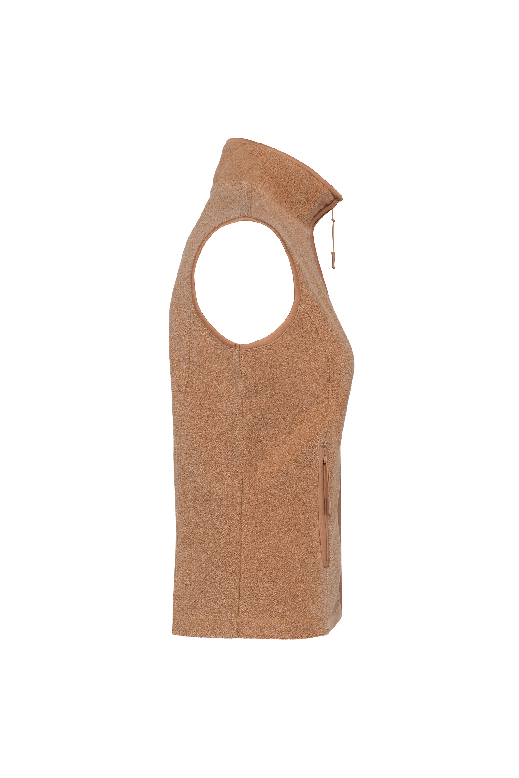 Gilet sans manches micropolaire camel