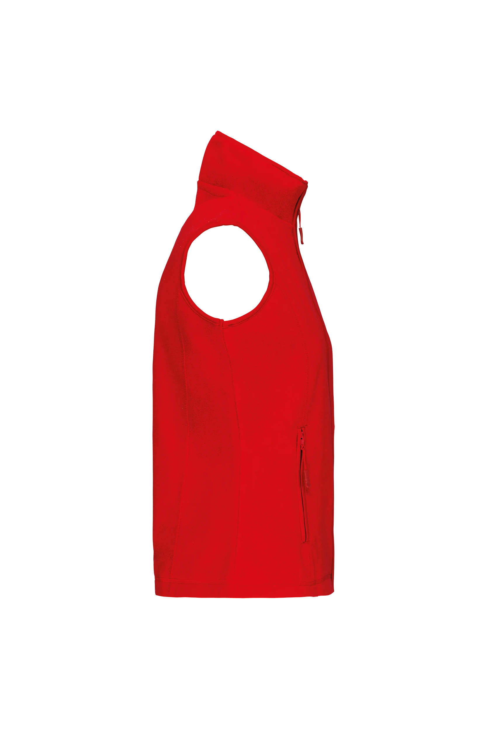 Gilet sans manches micropolaire rouge