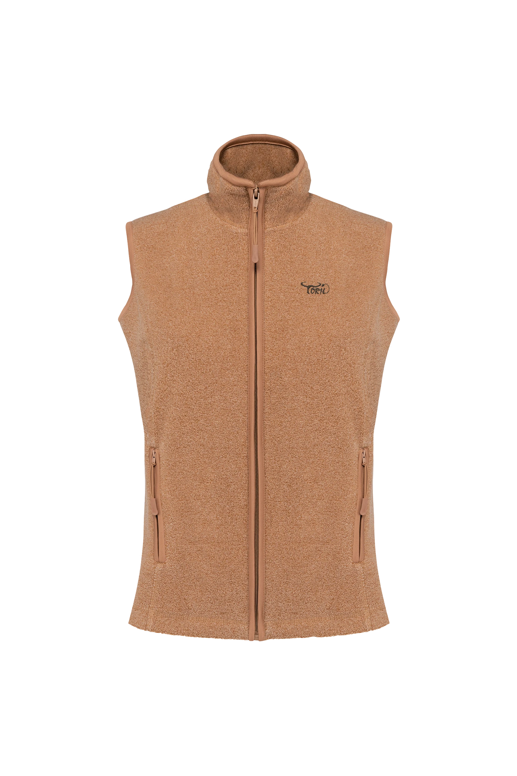 Gilet sans manches micropolaire camel