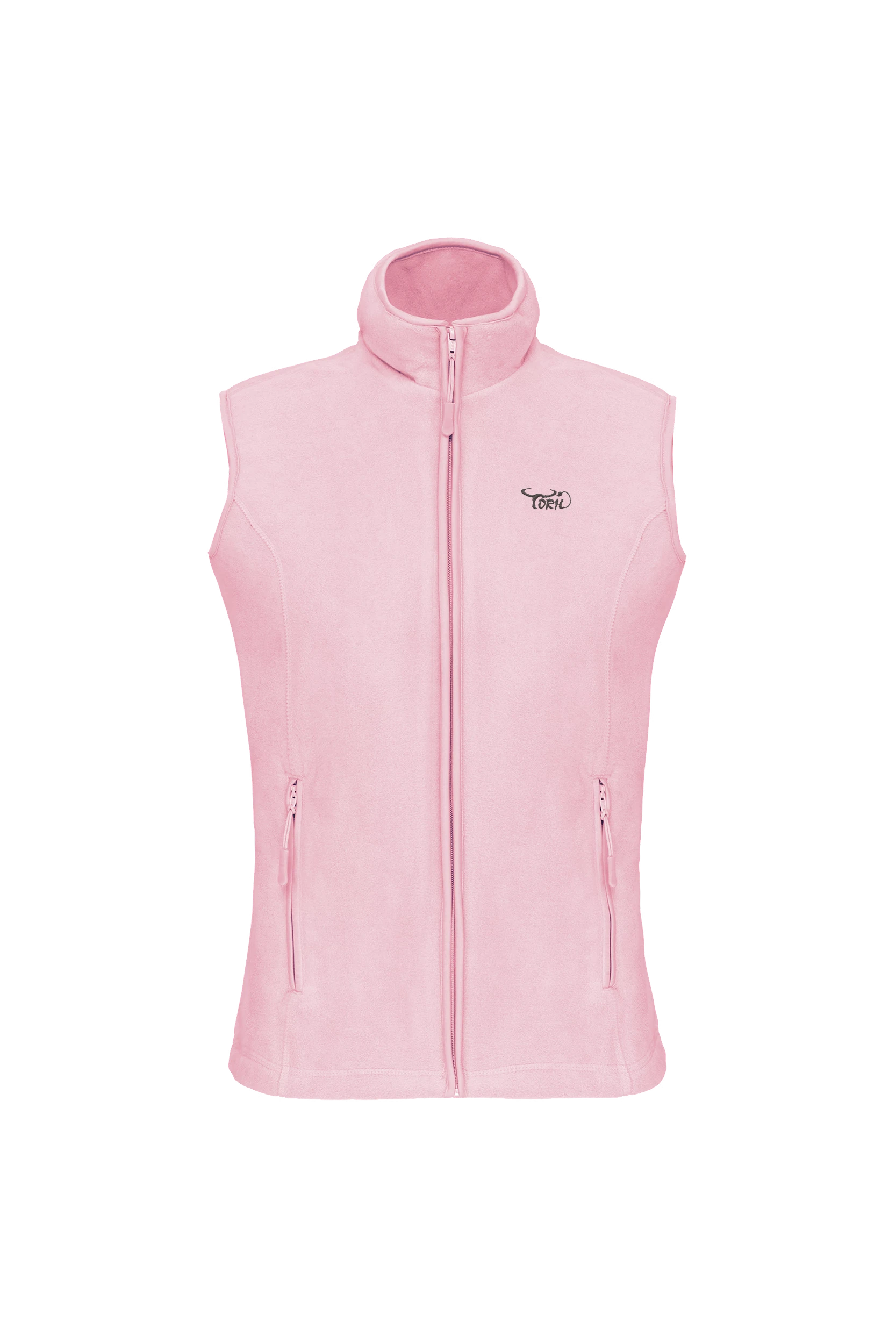 Gilet sans manches micropolaire rose pâle